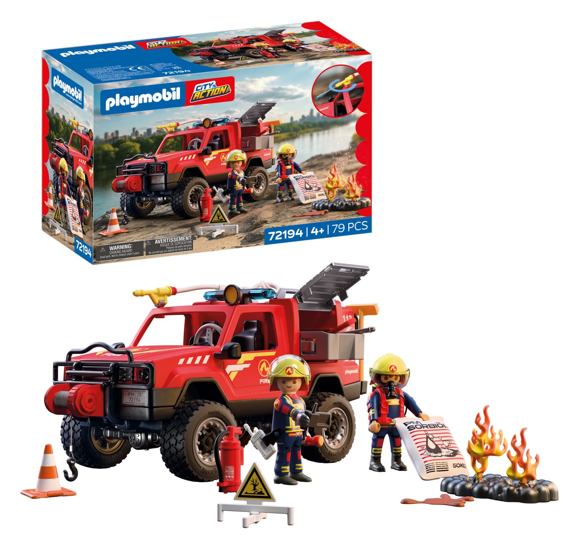 Playmobil® Feuerwehr-Pickup (72194), City Action Konstruktions-Spielset, Made in Europe