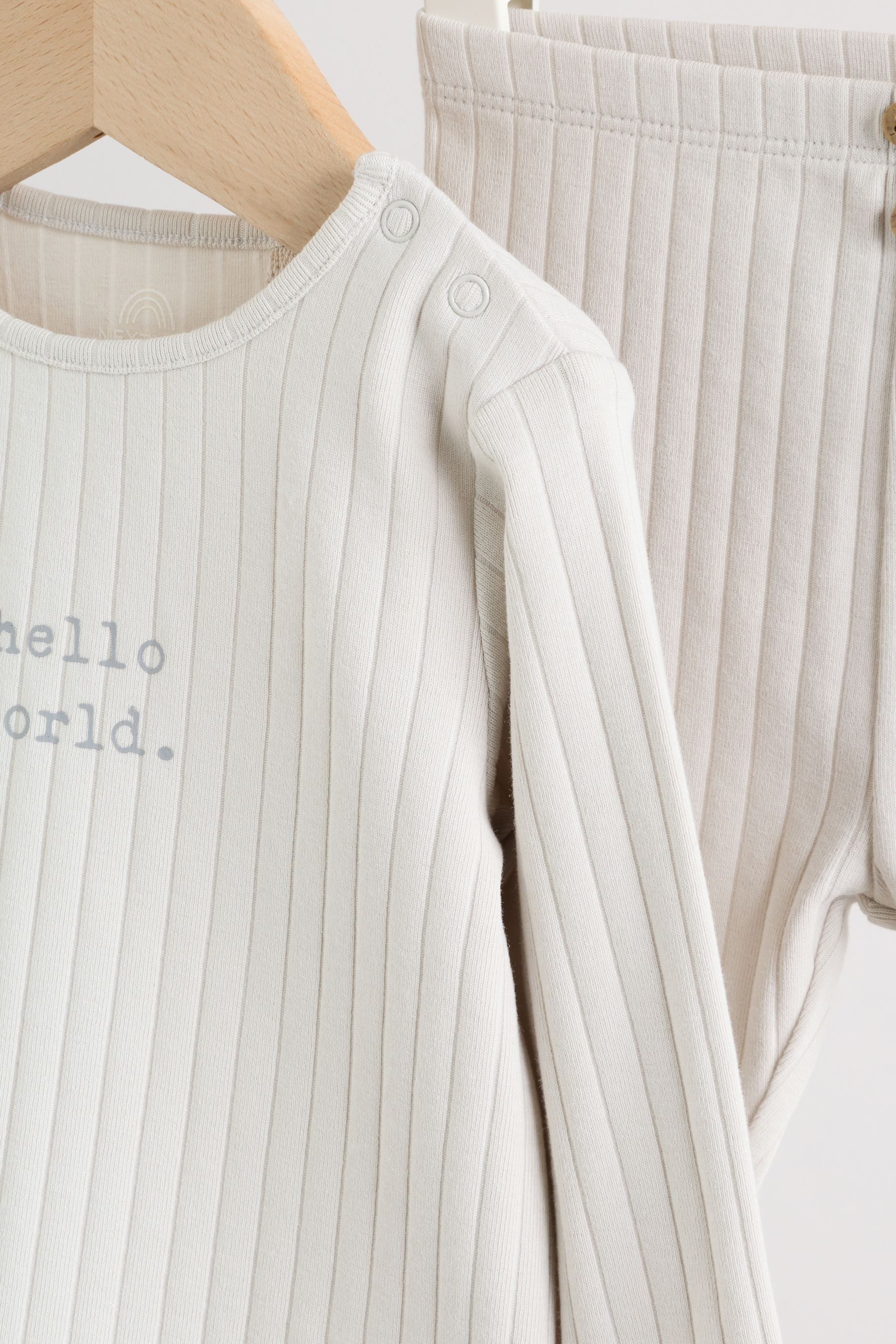 Next Shirt & Leggings Hello World Baby-Oberteil und Leggings, 2er Set (2-tlg)