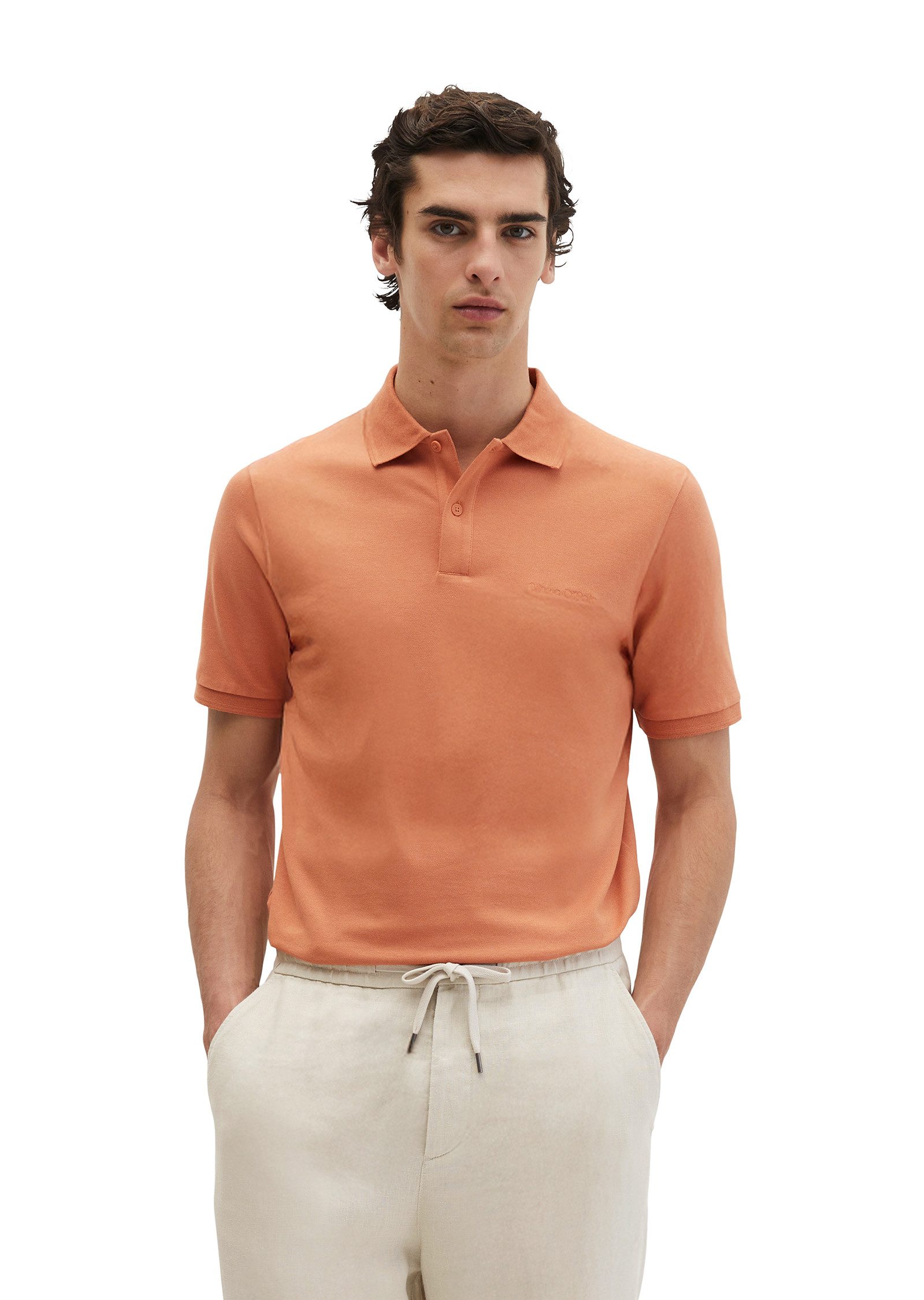 Marc O'Polo Poloshirt aus mittelschwerem Bio-Baumwoll-Viskose-Mix