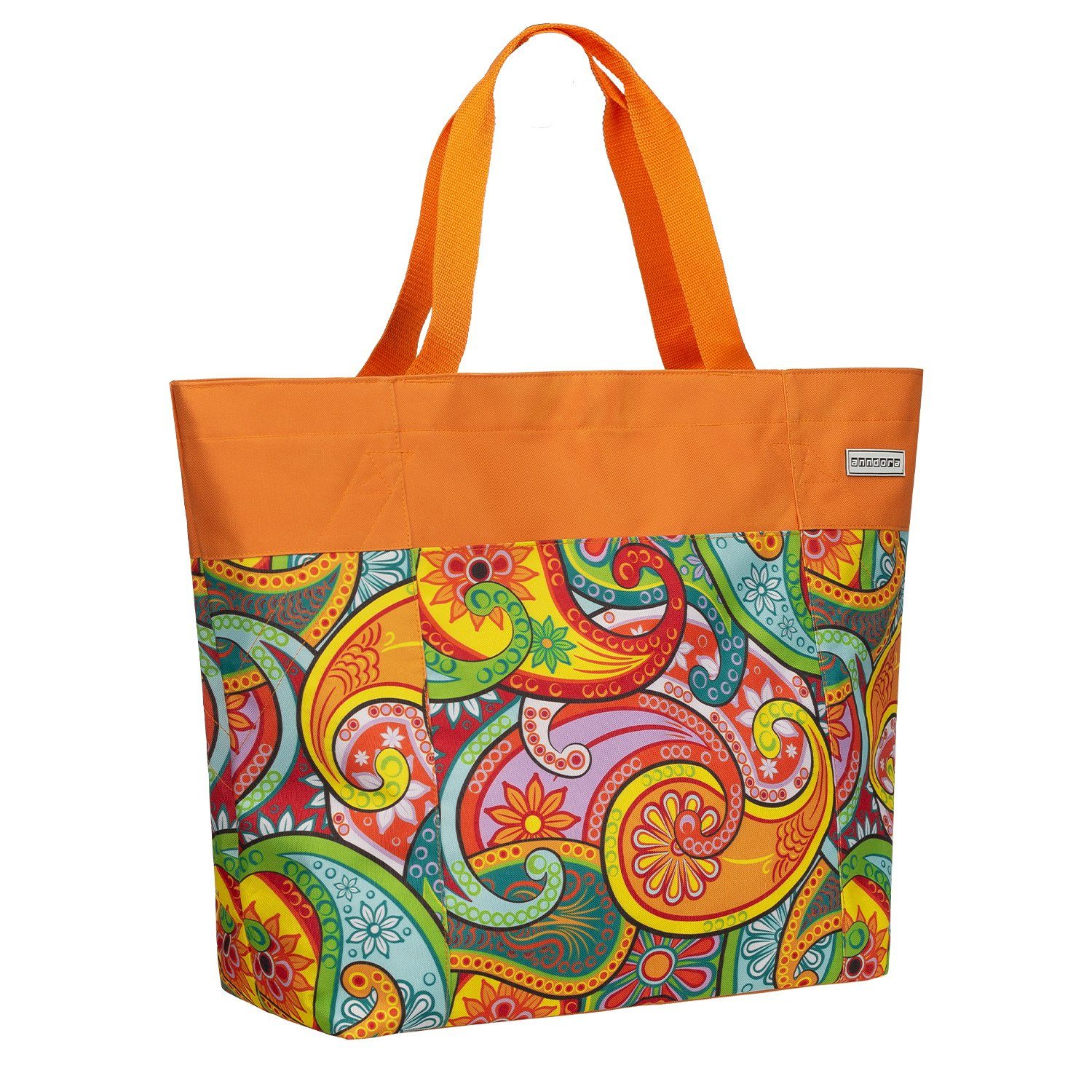 anndora XL-Strandtasche Schultertasche Freizeittasche 40 Liter, Geräumig – Stabil – Mit Reißverschluss – Innen- & Außenfach – Bild 4 von 5