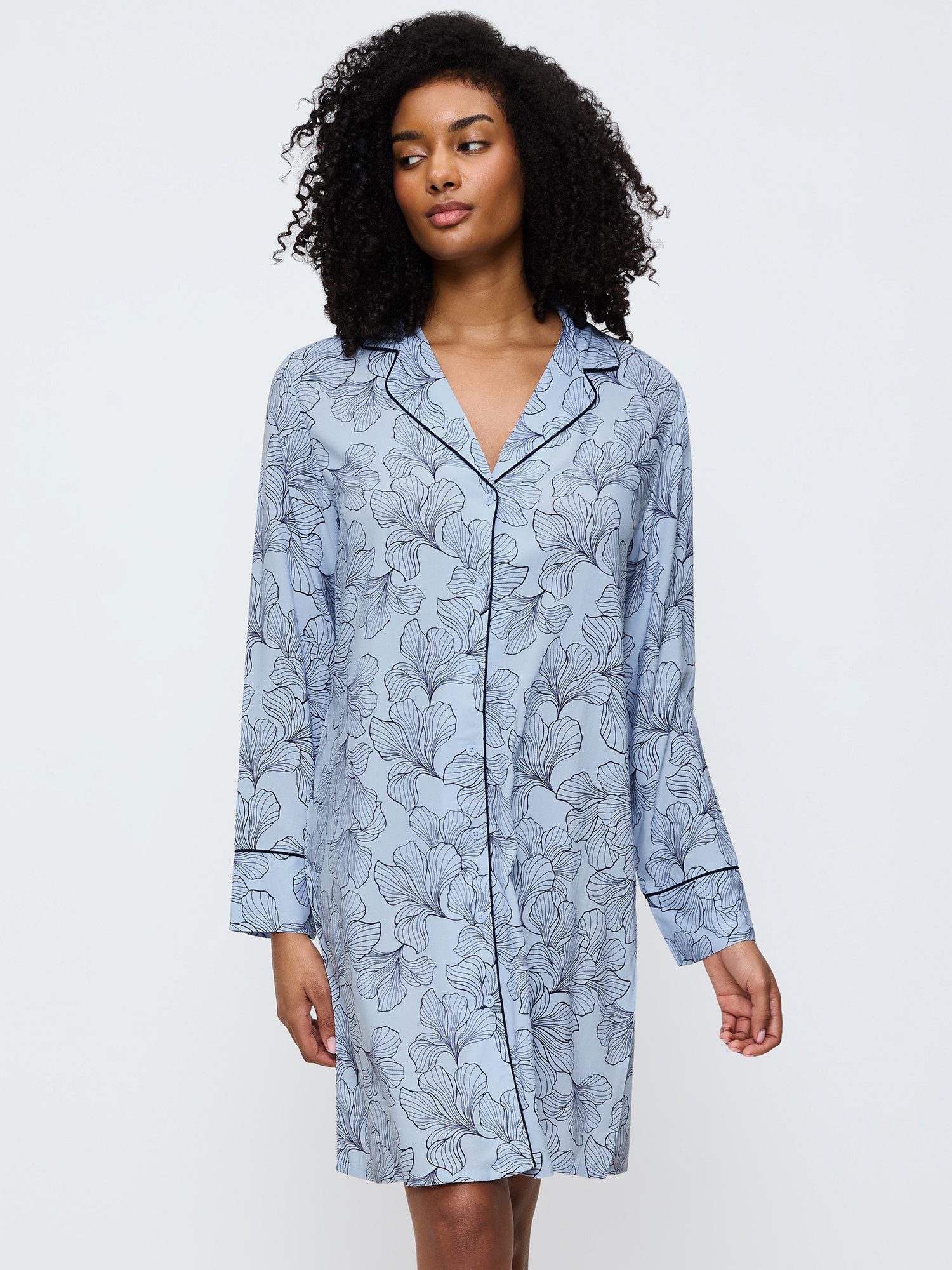 Triumph Nachthemd Boyfriend Fit weich und entspannt - mit Kragen und Paspel günstig online kaufen