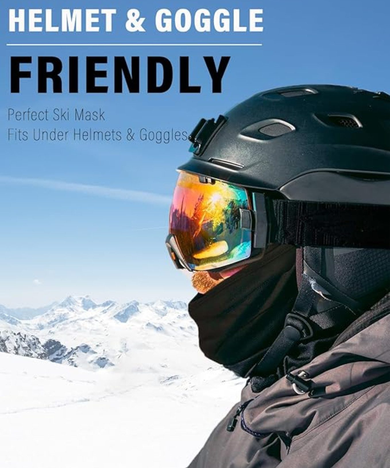 Blusmart Sturmhaube Unisex-Sturmhaube (Warme, atmungsaktive, winddichte Kapuze, antistatisch, Skimaske, elastische Motorradmaske) Outdoor-Sport, winddicht, Motorrad, Fahrrad, Laufen