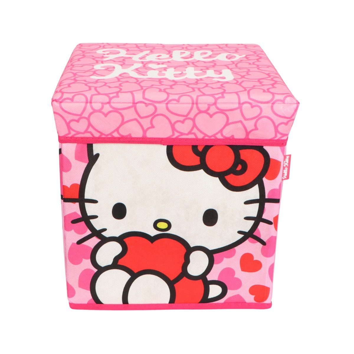 Hello Kitty Sitzhocker Aufbewahrungsbox mit Sitzfunktion und Stauraum 30 × 30 × 30 cm