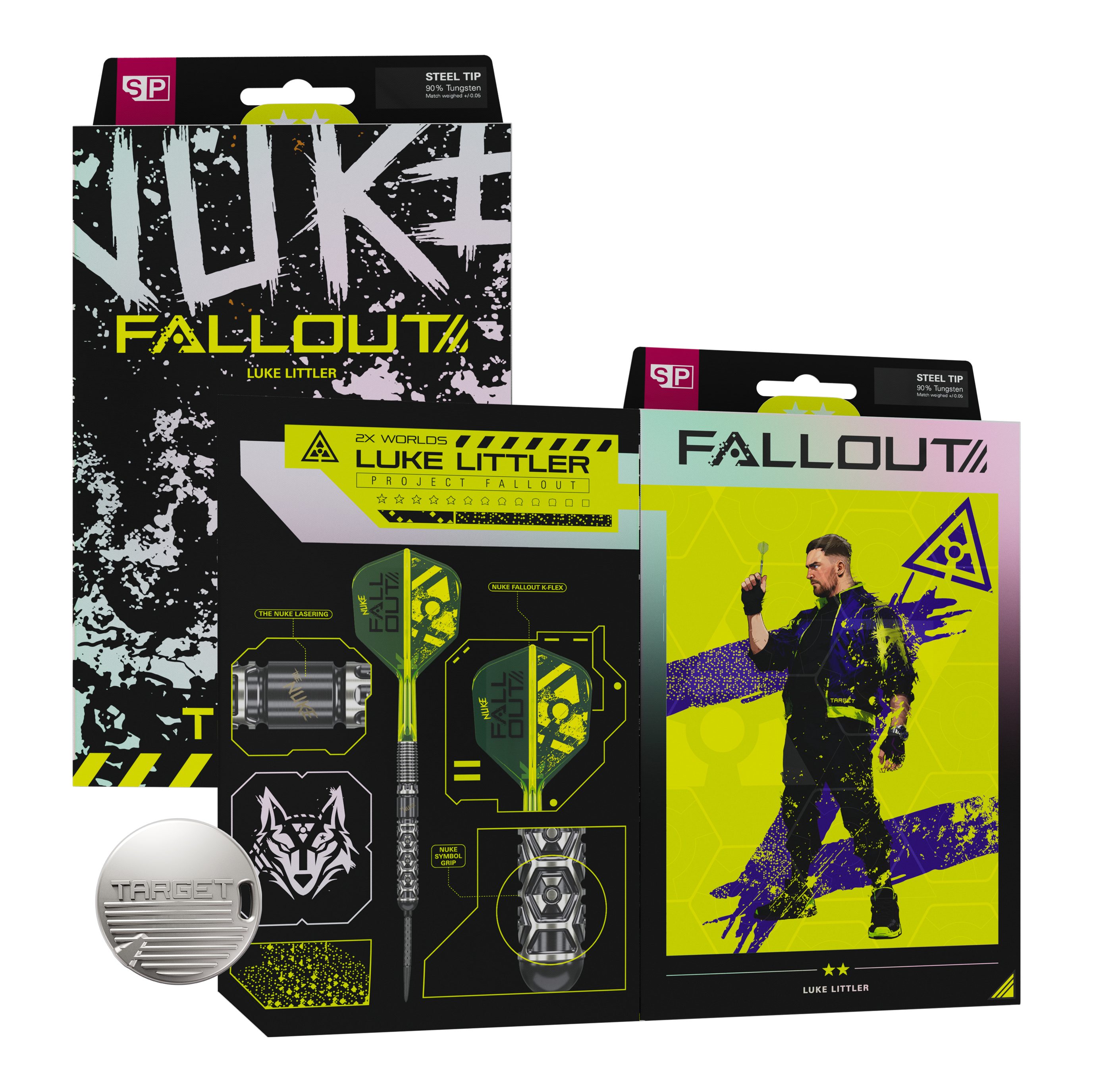 TARGET DARTS Dartpfeil Target Luke Littler Nuke Fallout Swiss Points Steeldarts – Bild 3 von 5