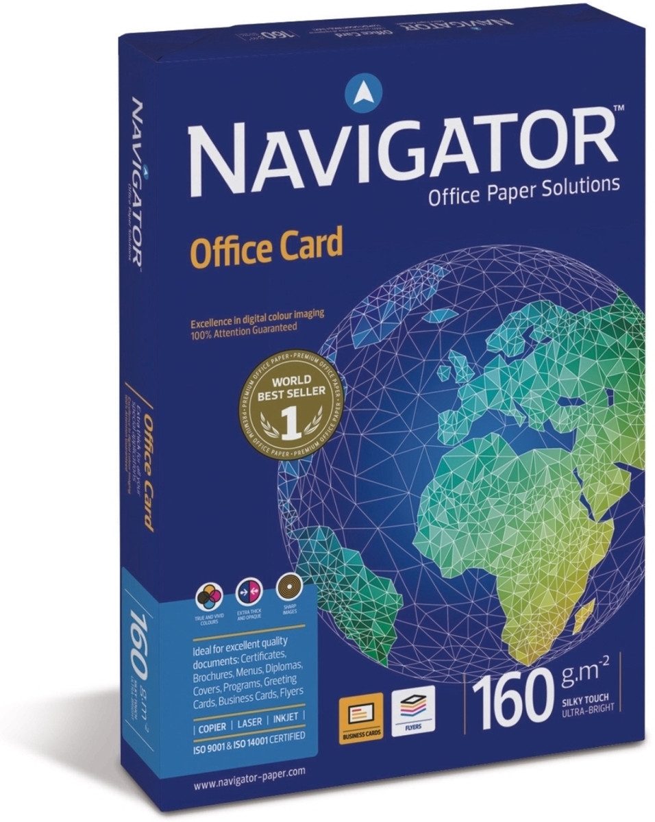 NAVIGATOR Kopierpapier Navigator Office Card A4 160g/qm weiß VE=250 Blatt