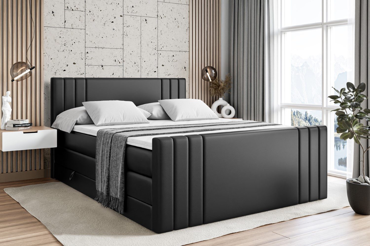 ALTDECOR Boxspringbett IDRIKO-Z KING (Multipocket-Matratze H4, günstig online kaufen