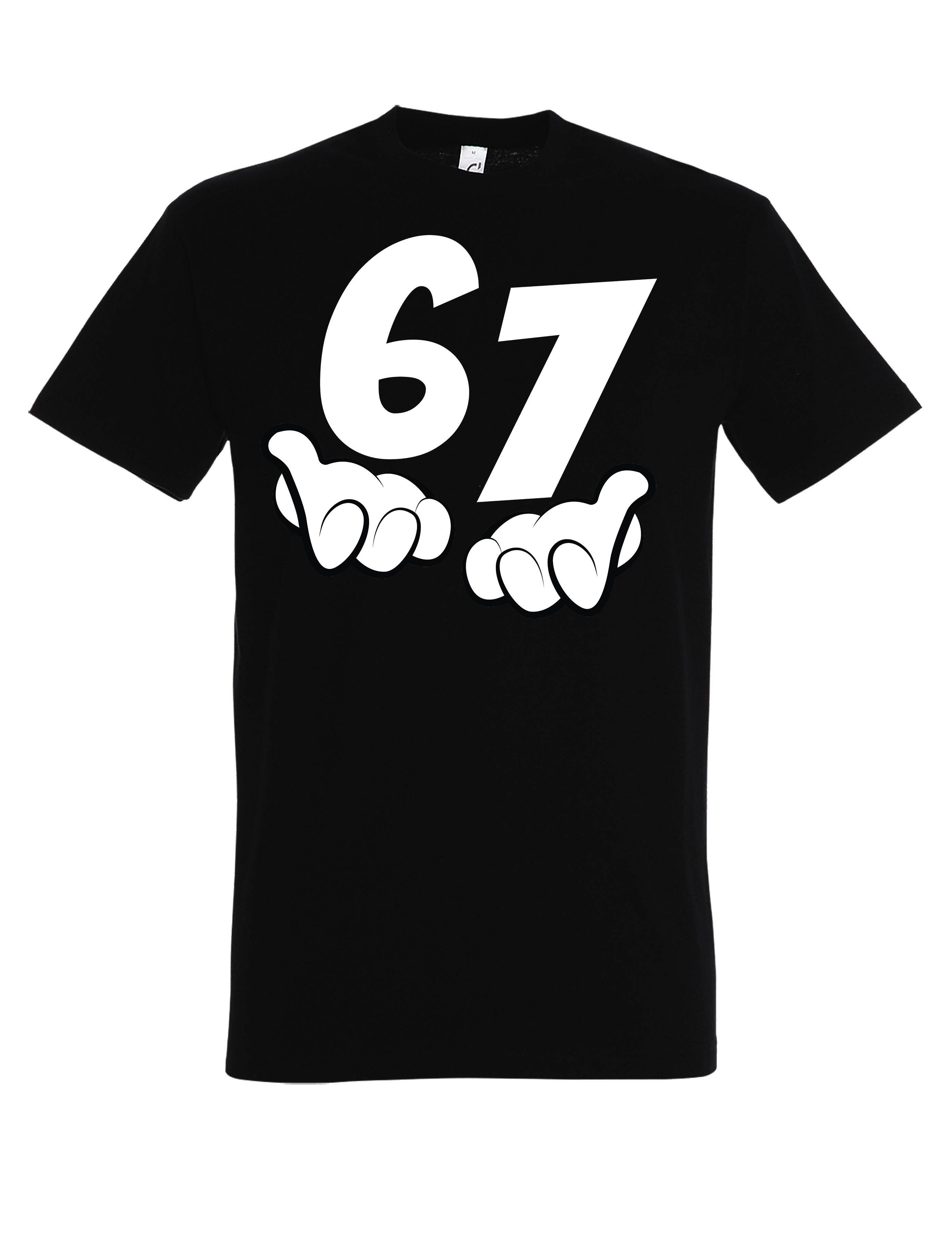 Youth Designz Print-Shirt Herren T-Shirt "67" lustig Fun-Print Statement Geschenk Trend mit witzigen und humorvollen Aufdruck als Geschenk für Männer