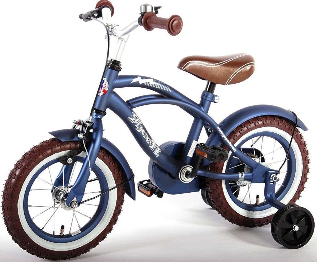 14 Zoll Fahrrad Qualitäts Kinderfahrrad Rücktritt Stützräder Cruiser matt Blau 