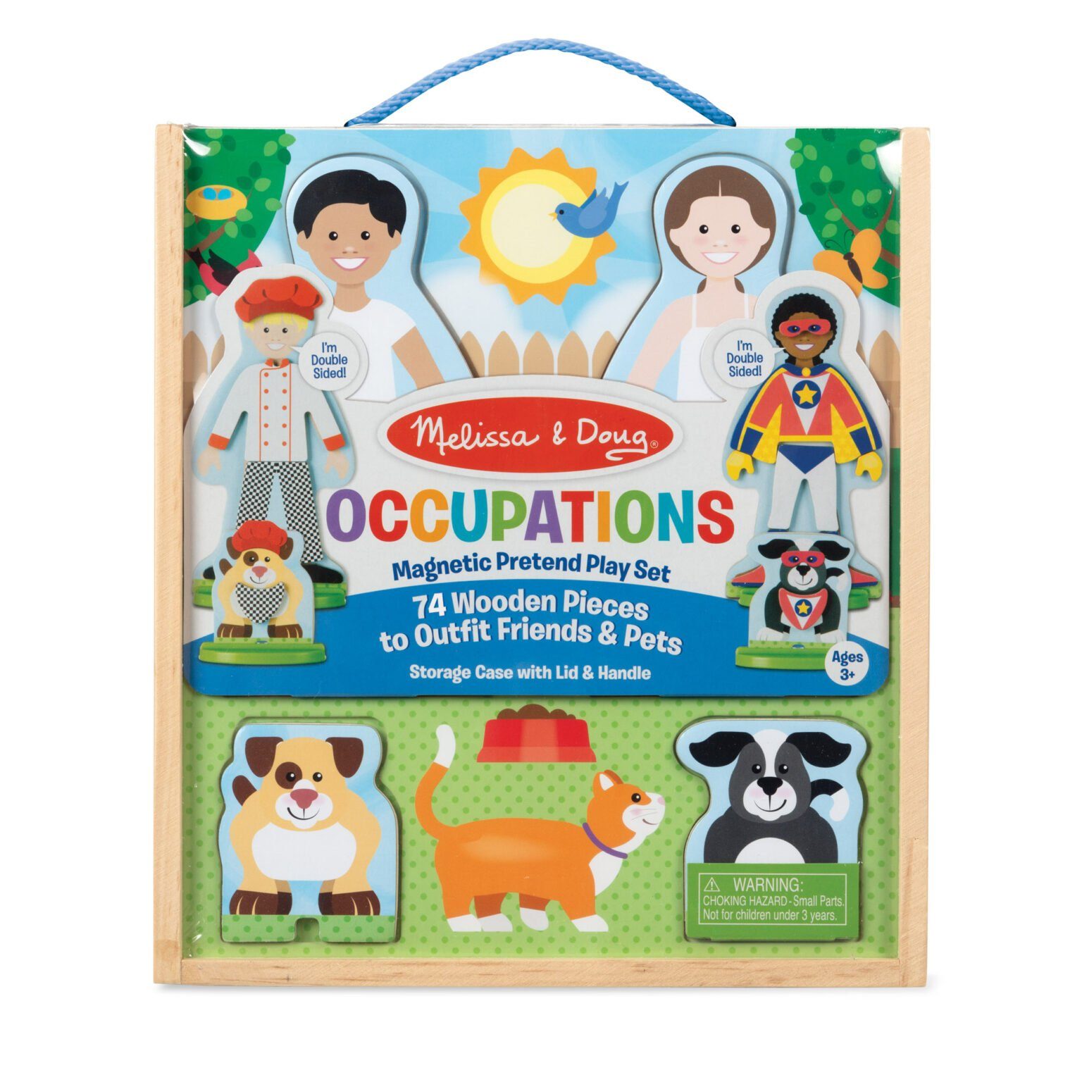 Melissa & Doug Anziehpuppe Occupations Magnetic Pretend Play Set (74-tlg)