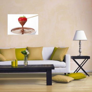 Wallario Wandfolie, Schoko-fondue mit Erdbeer am Stiel, in verschiedenen Ausführungen