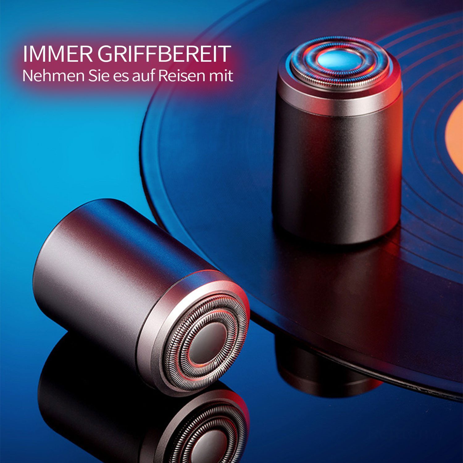 Tenlamp Elektrorasierer Elektrorasierer Herren Tragbarer für Geschäftsreisen und Tourismus, 5-Stufen-Reinigungs-und Ladestation, Aufsätze: 1