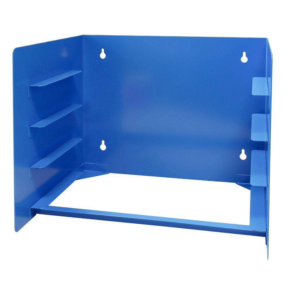 PROREGAL® Werkzeugkoffer Wandhalter Stahlblechkästen/Werkzeugkoffern, Blau für 4