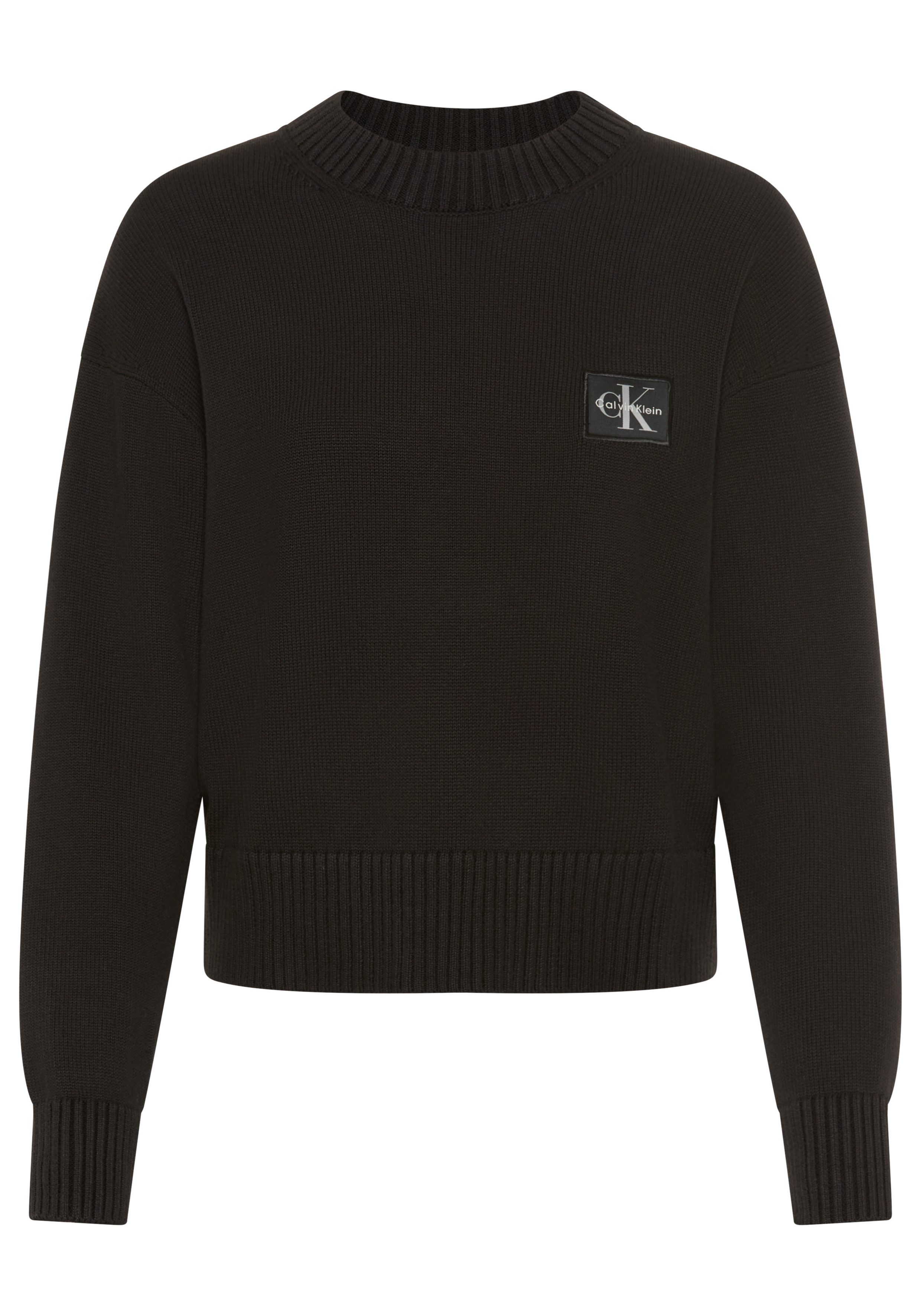 Calvin Klein Jeans Strickpullover breite Rippbündchen, günstig online kaufen