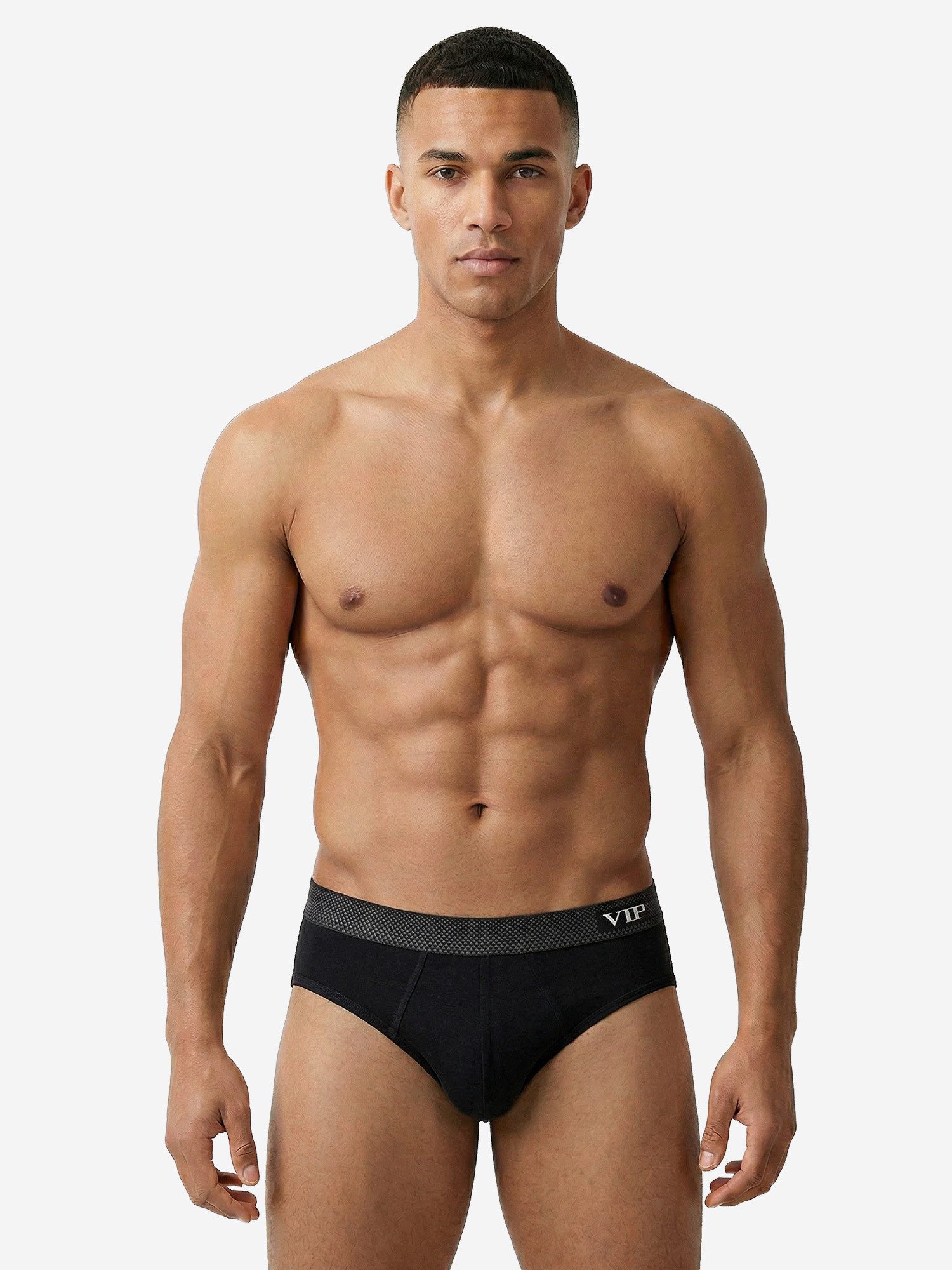 VIP Slip Premium Jersey Stretch - 10er Set - klassische Unterhosen (10-St) Unterwäsche Männer Herren Uni Baumwoll-Mix (95% Baumwolle) 10-Pack