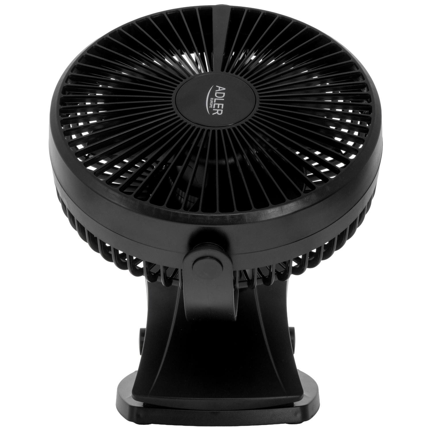 Adler Akku-Ventilator Adler AD 7342 black Akku-Ventilator mit Clip – Bild 2 von 5