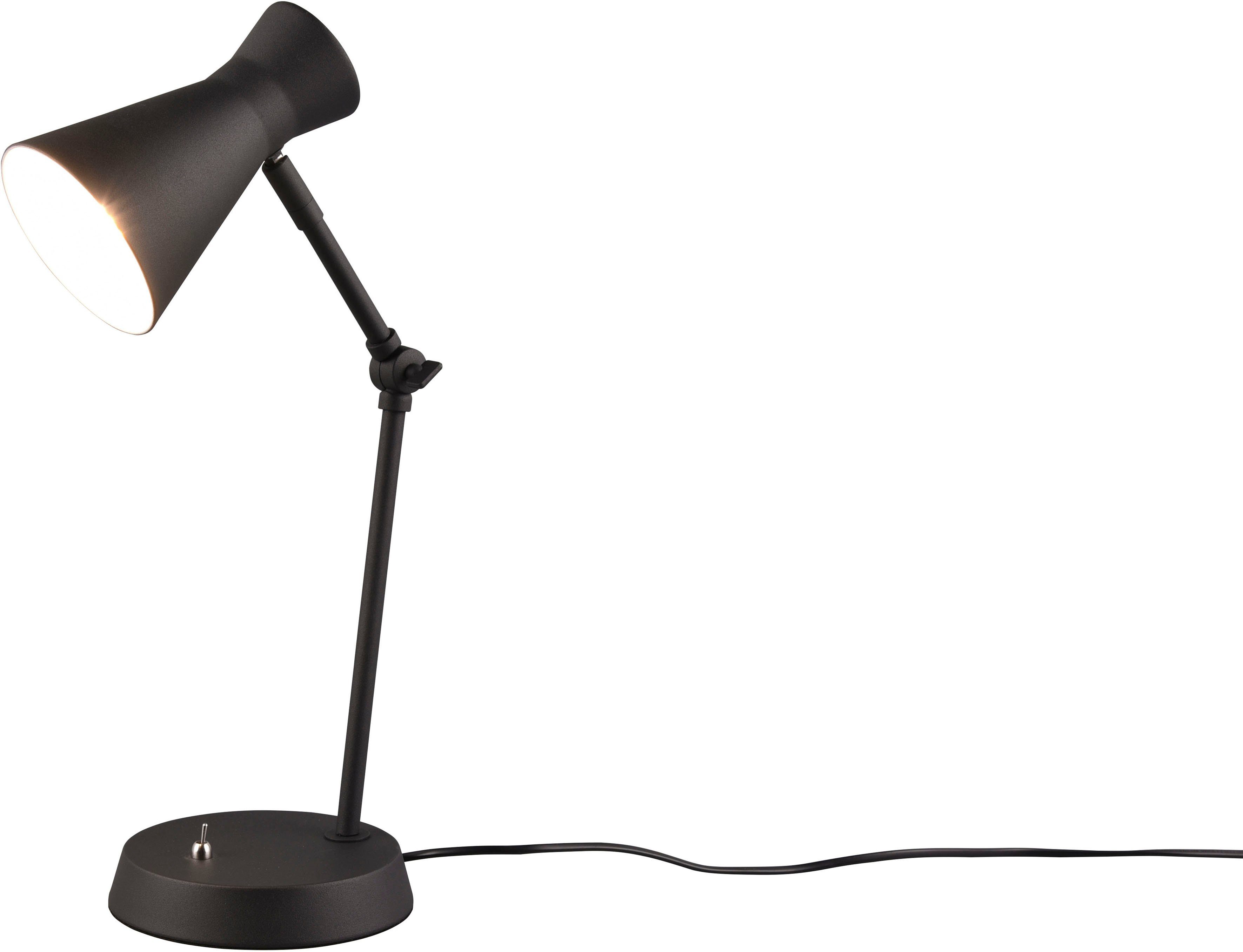 Reality Leuchten Schreibtischlampe Enzo, Ein-/Ausschalter, ohne Leuchtmittel, warmweiß - kaltweiß, Tischlampe mit Kippschalter, exkl E27 Leuchtmittel (10W), verstellbar