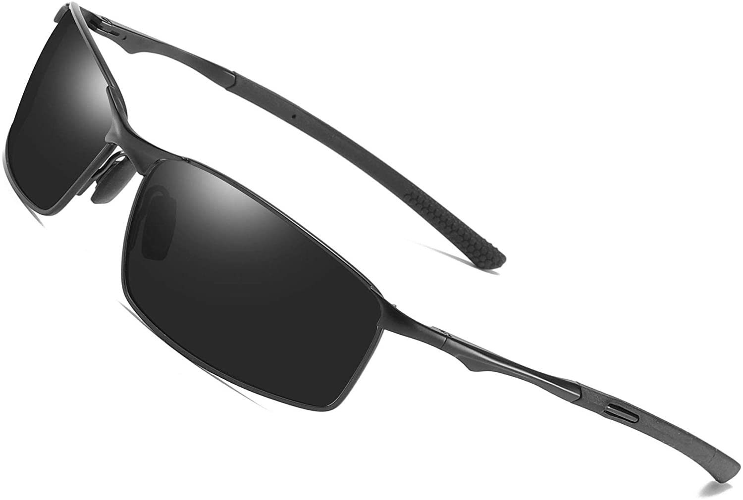 BEARSU Sonnenbrille Polarisierte Sonnenbrille Herren Outdoor Sportarten Schutz  Brille UV-Schutz Fahrbrille