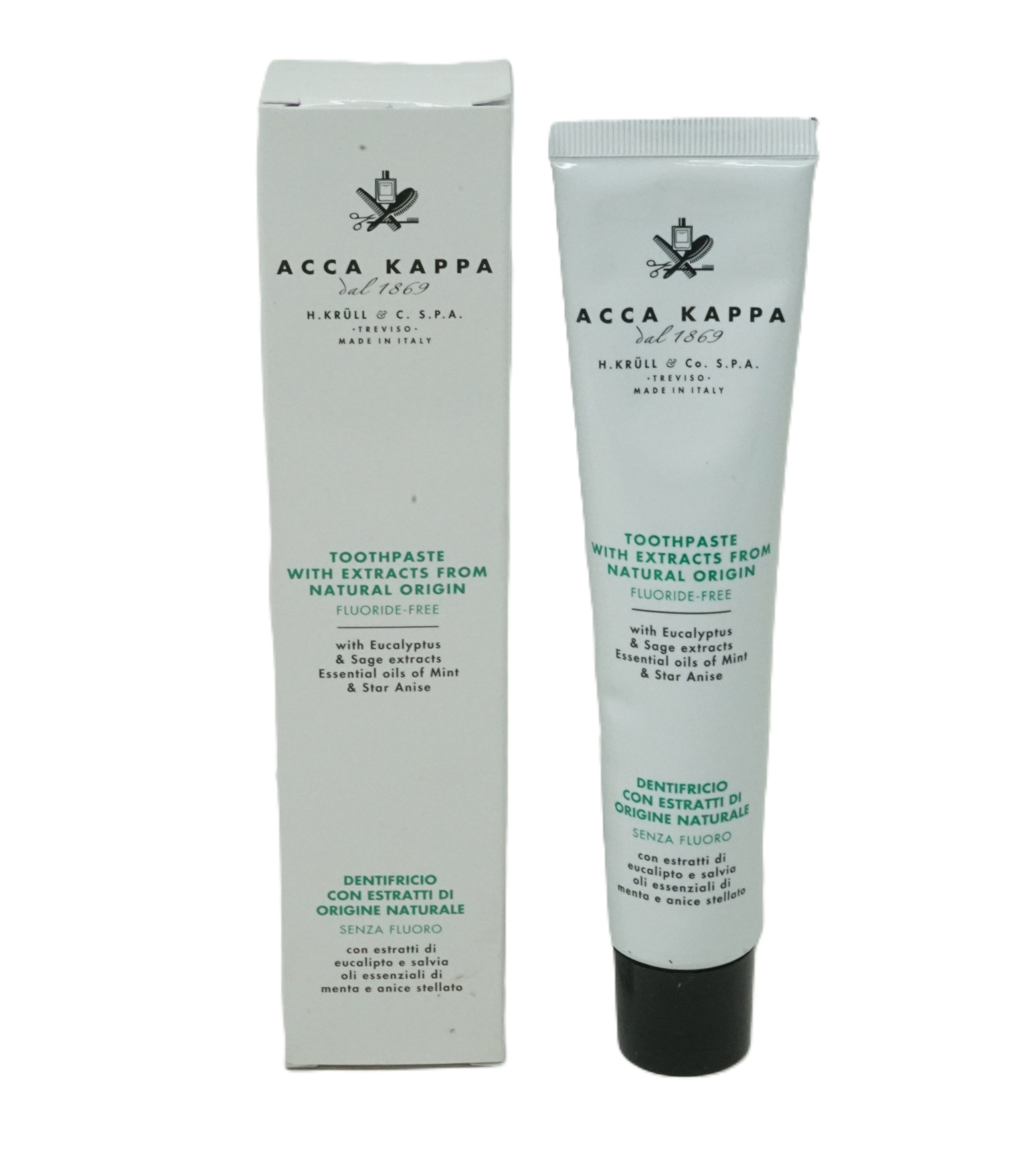 Acca Kappa Zahnpasta Acca Kappa Toothpaste natural origin Flouride free 100 ml