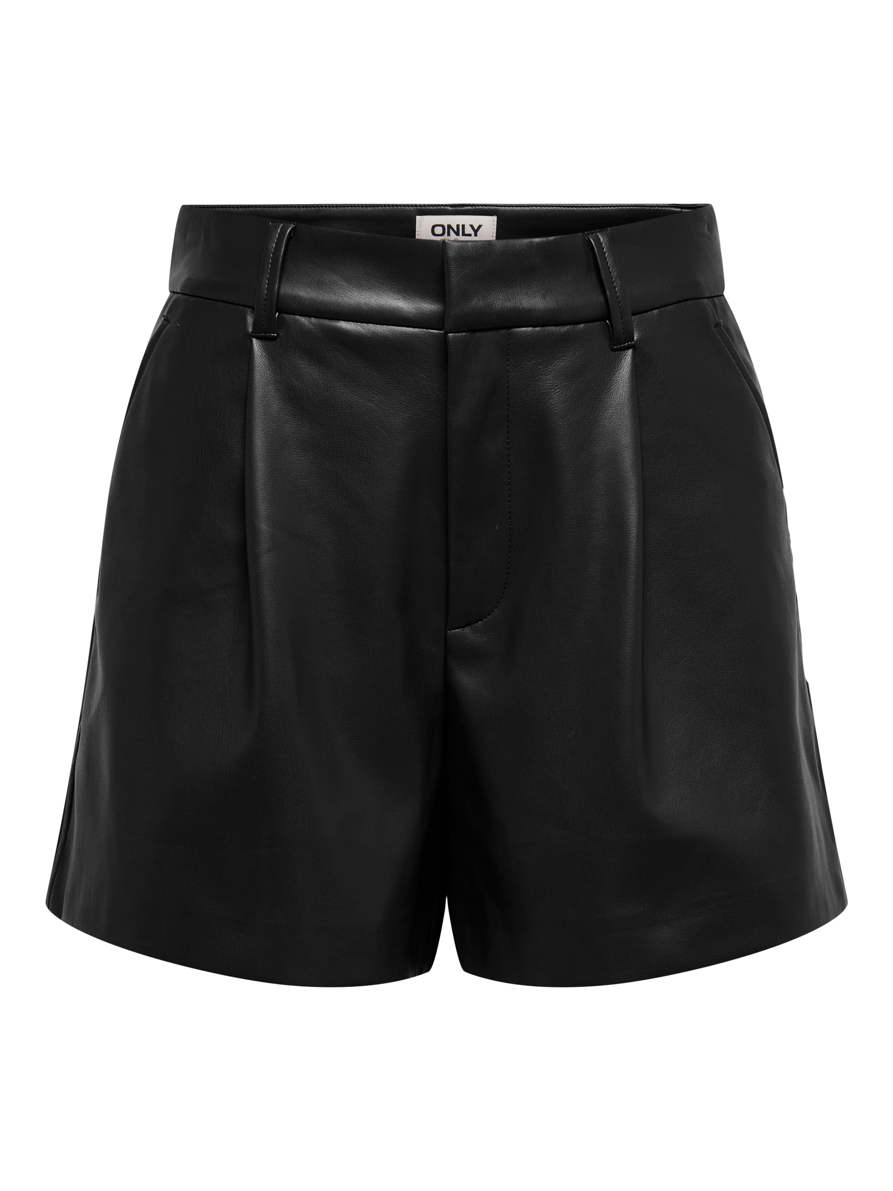 Shorts ONLSMOOTH HW FAUX LEA SHORTS CC PNT