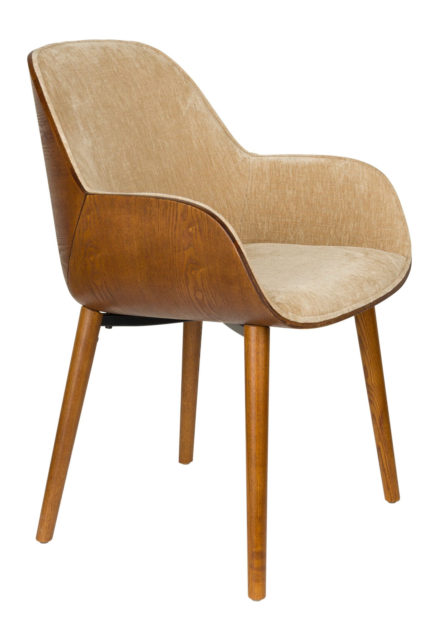 Dutchbone Sessel Sessel Taylor Beige mit Eschenholz-Gestell von Dutchbone im 70er-Stil