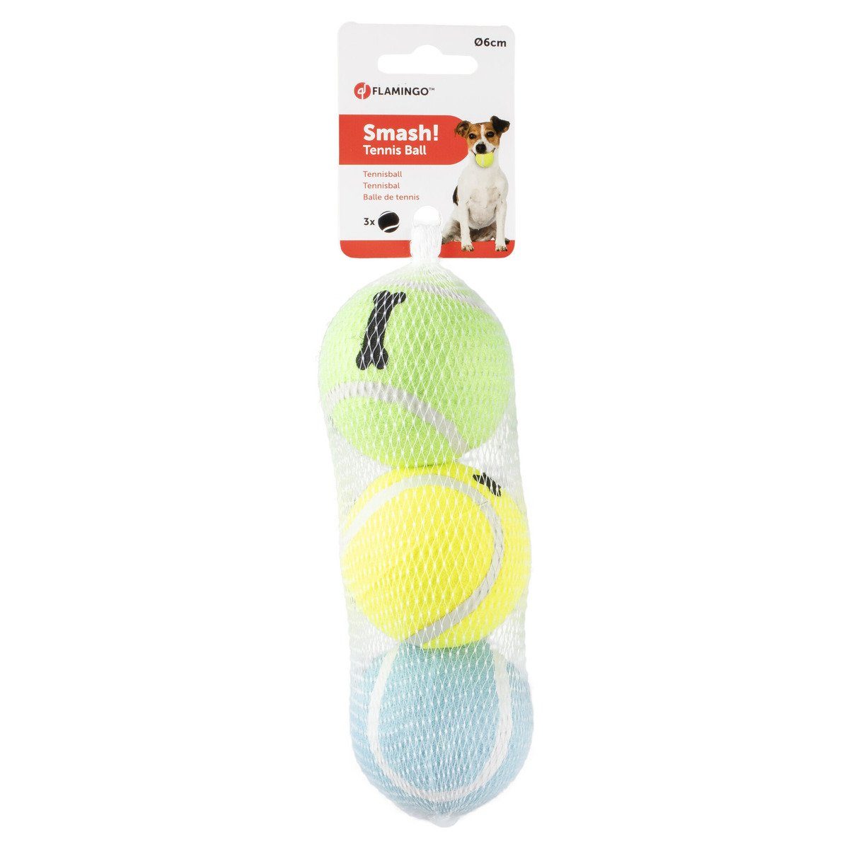 Hundespielzeug Smash Flamingo Tennisball Spielball