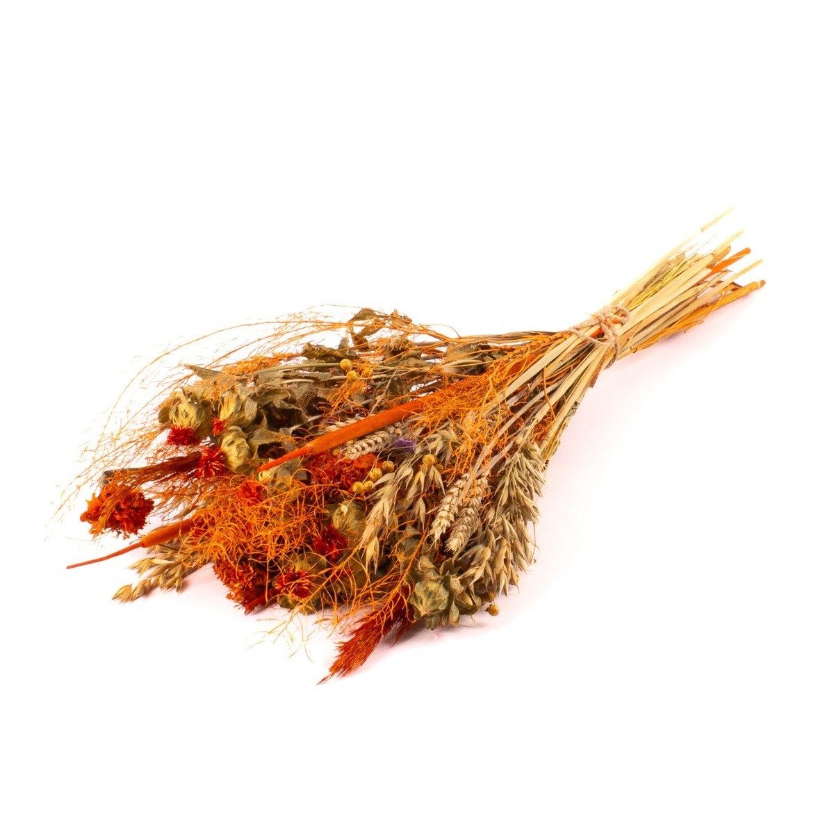 Trockenblume Ähren Trockenstrauß COVENTINA, orange-Natur, 65cm, Ø23cm, INNA-Glas, Höhe 65.0 cm