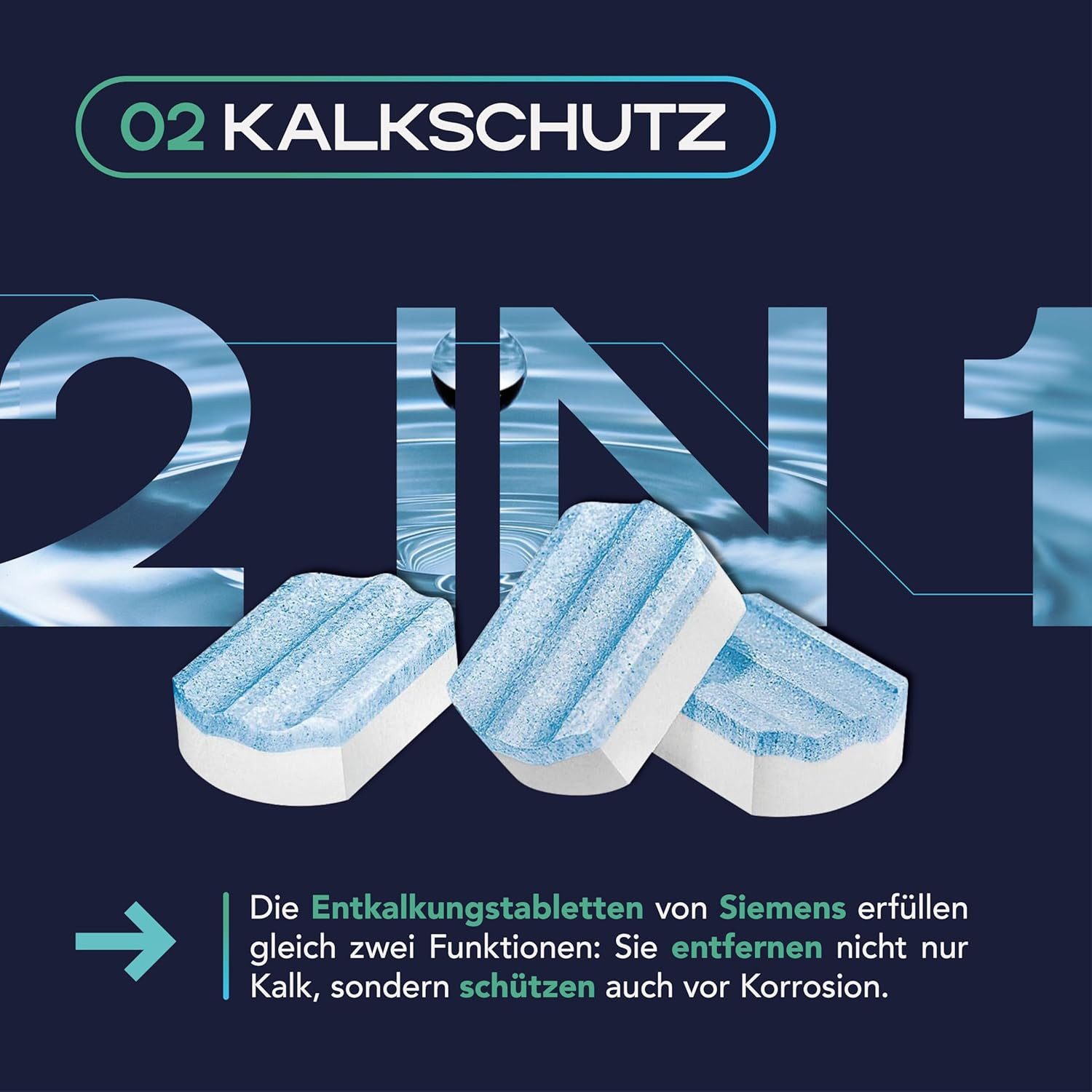 SIEMENS 2x3 Entkalkungstabletten Entkalkungstabletten (Spar-Set, [- TZ80002 Entkalkungstabletten Entkalker)