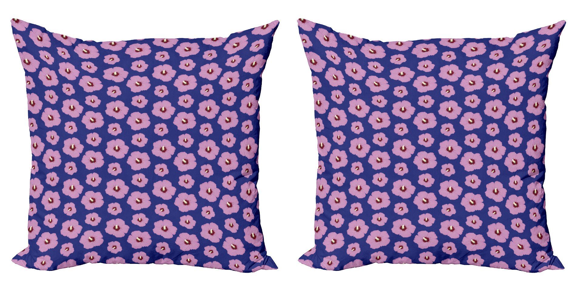 Kissenbezüge Modern Accent Doppelseitiger Digitaldruck, Abakuhaus (2 Stück), Hibiskus Rhythmische Leuchtende Blumen | Kissenbezüge