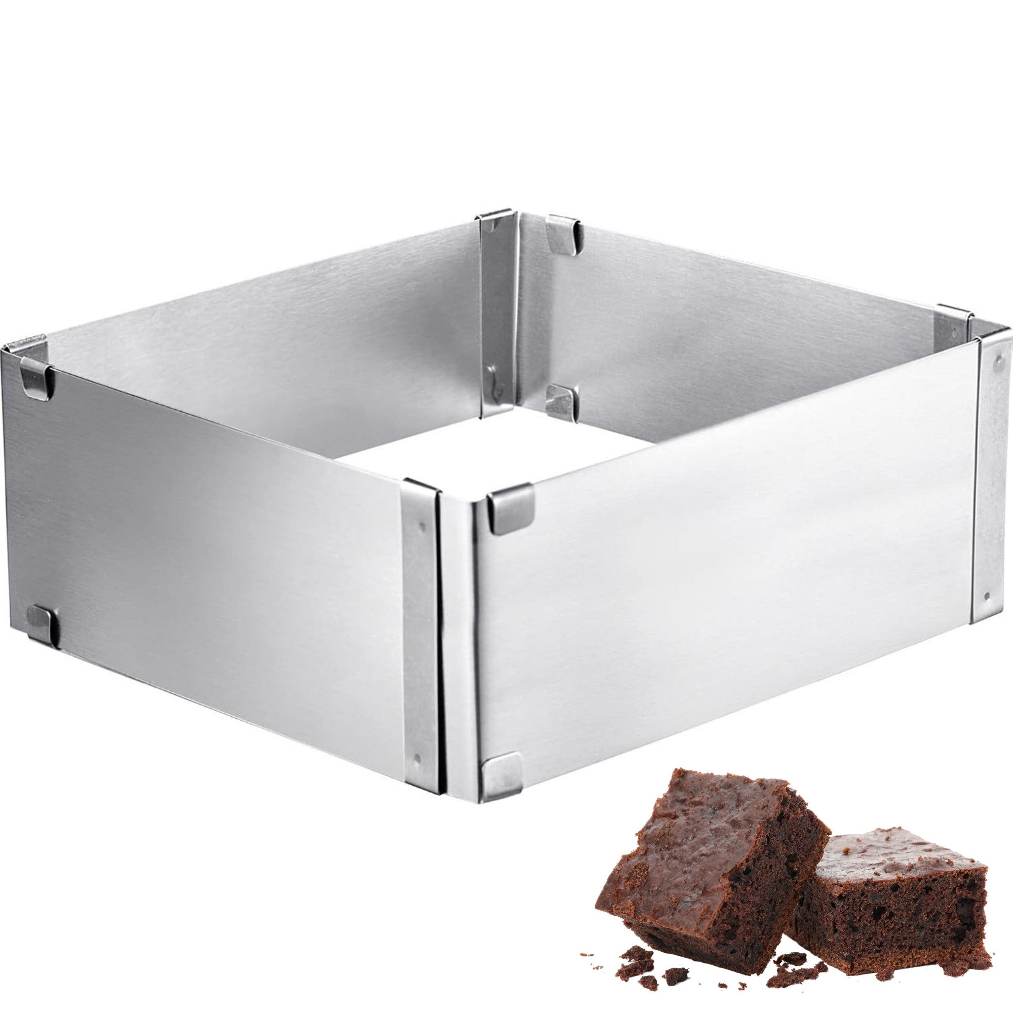 WESTMARK Backform quadratisch, verstellbar: 15,5 - 28 cm, Extra hoch: 8 cm