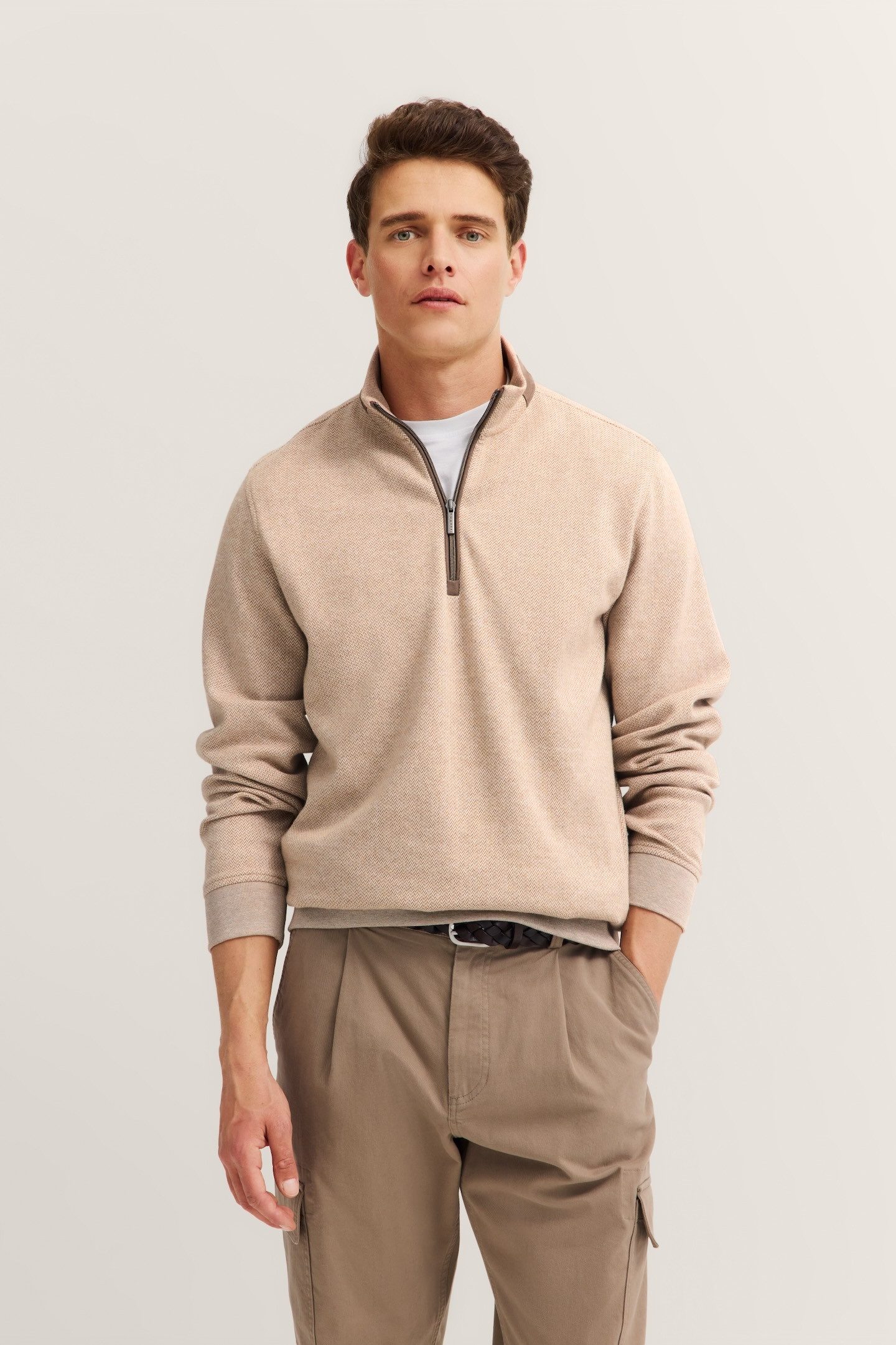 bugatti Troyer Modern Fit kurzer Reißverschluss, günstig online kaufen