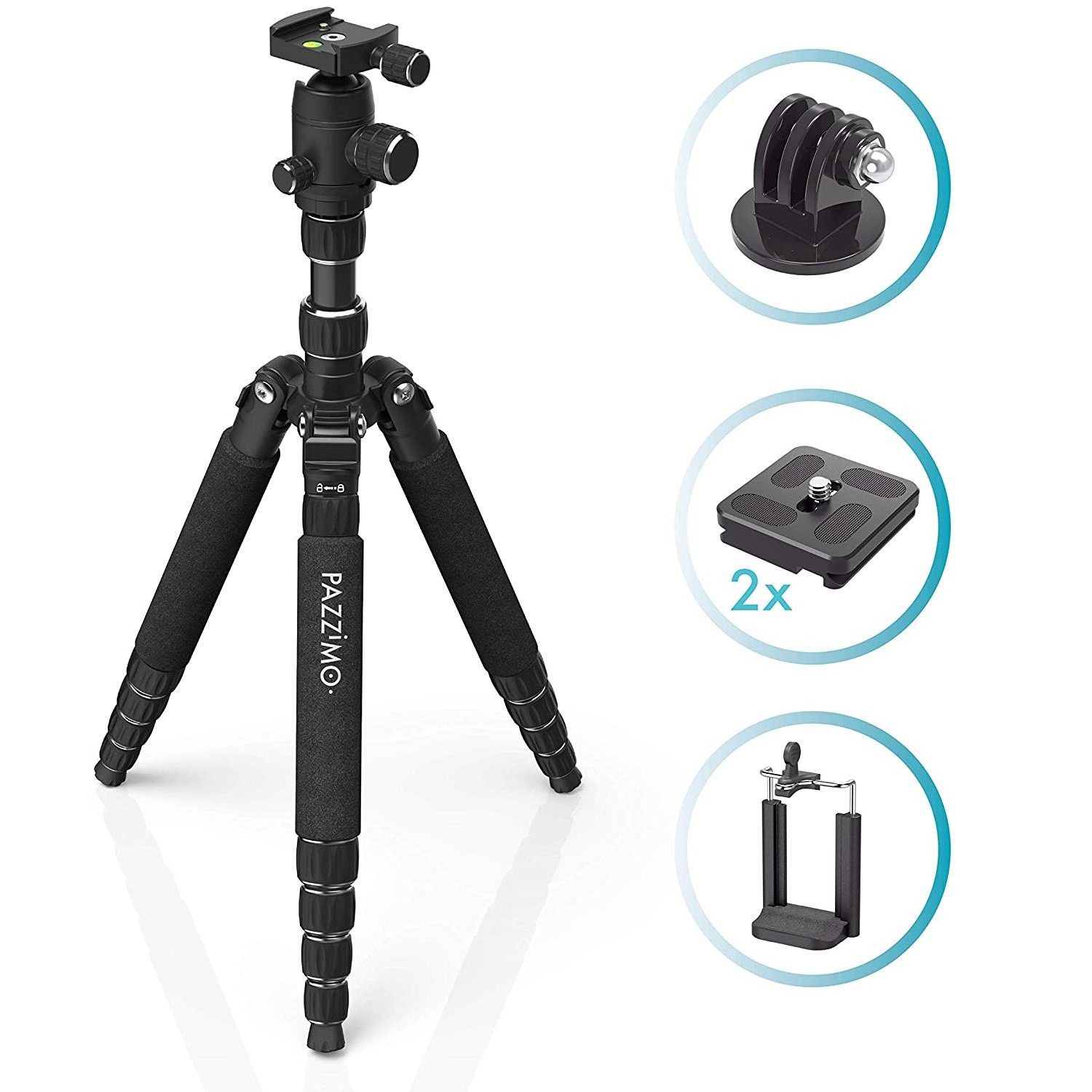 Dreibein-Stativ Alu Travel 146cm 3D 360° Kopf Kamerastativ