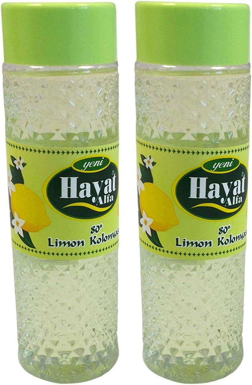 emeco Eau de Cologne 3er 400cc Set Hayat Alfa Limon Kolonyasi 80° Kölnisch Wasser Kolonya, 3-tlg.