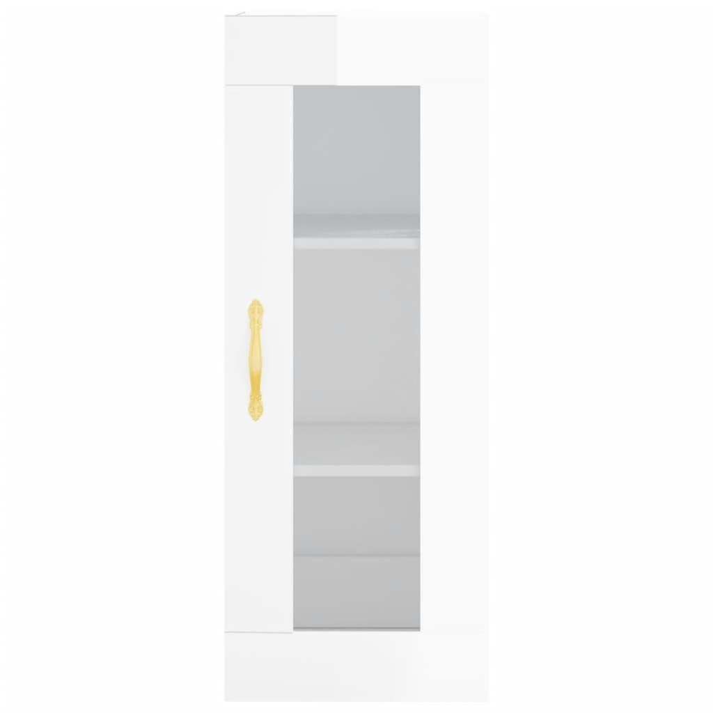 (1 vidaXL 34,5x34x90 Hochglanz-Weiß Wandschrank St) Sideboard cm