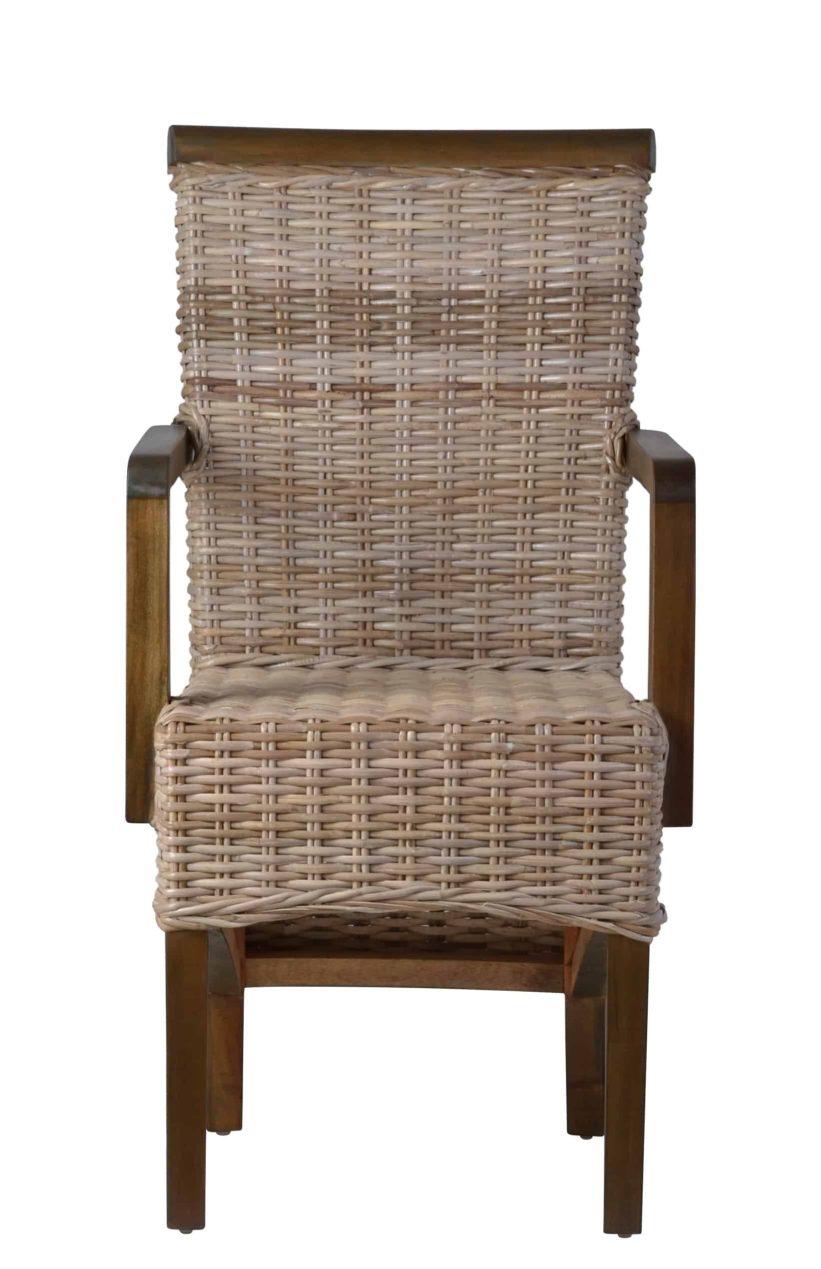 MiaMöbel Rattanstuhl Rattan, aus Rattangeflecht Grau günstig online kaufen