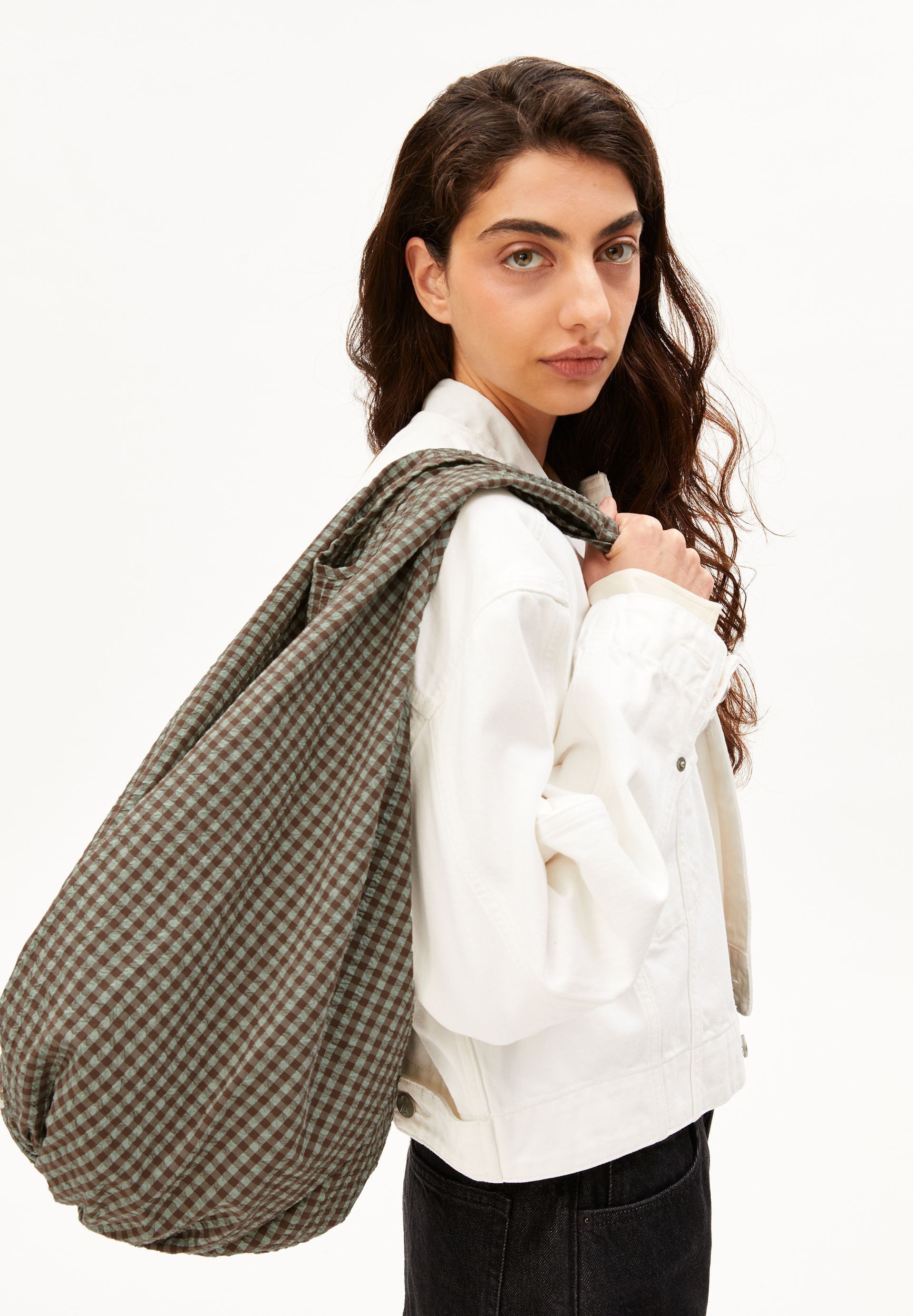 Armedangels Beuteltasche VICHY SEERSUCKER Unisex 100% Bio-Baumwolle günstig online kaufen