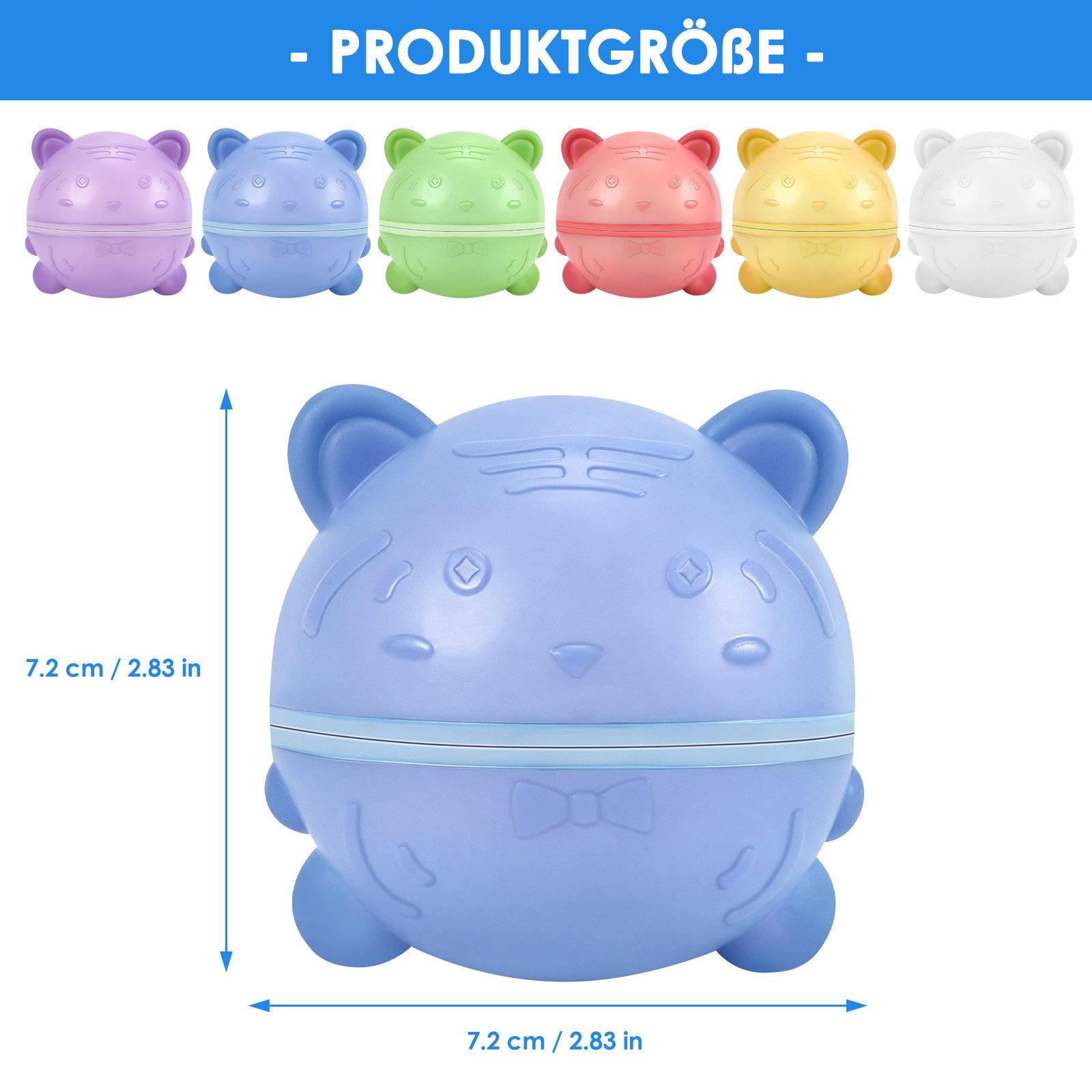 BlingBin Wasserball Wiederverwendbar,Silikon Wasserbomben Selbstschließend magnetische (6er Set, 6-St., (L x B x H): 7,2 x 7,2 x 7,2 cm), für Kinder & Erwachsene, Wasserspielzeuge für Sommer Schlachtspaß