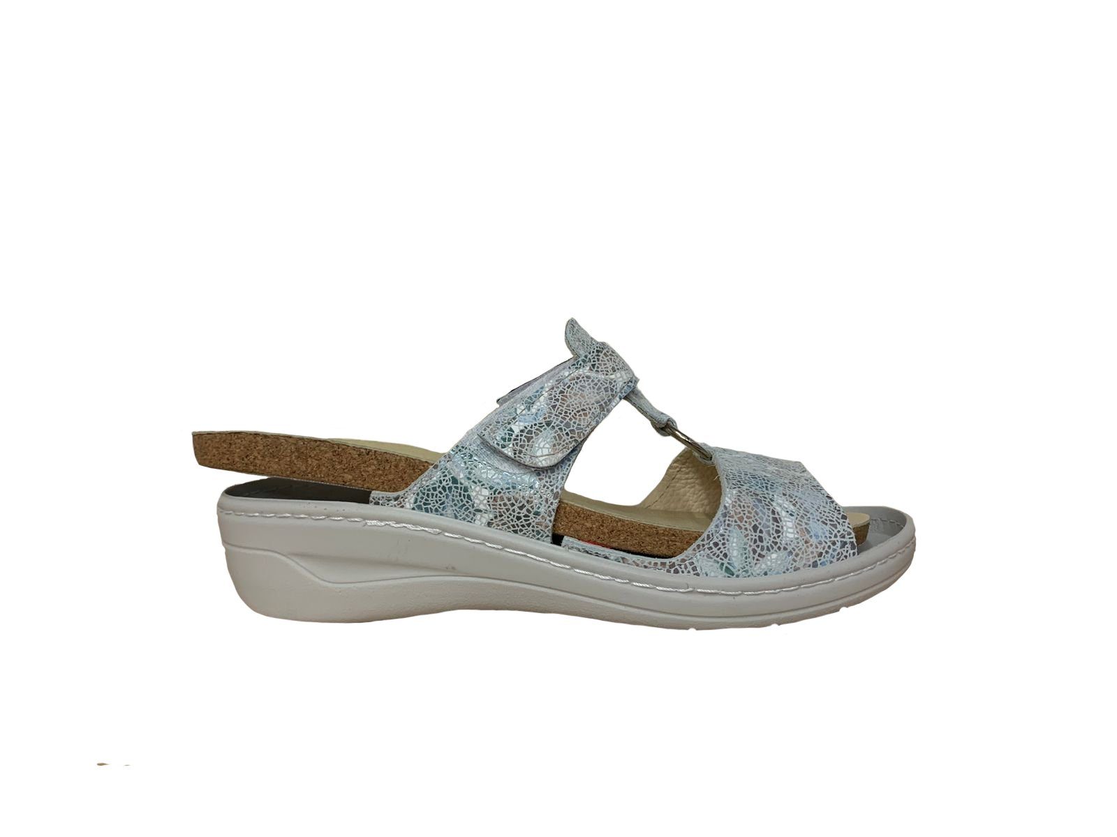 Damen Franken Franken-Schuhe Schuhe 2020-1 marmor grau/kombi Clog Pantolette