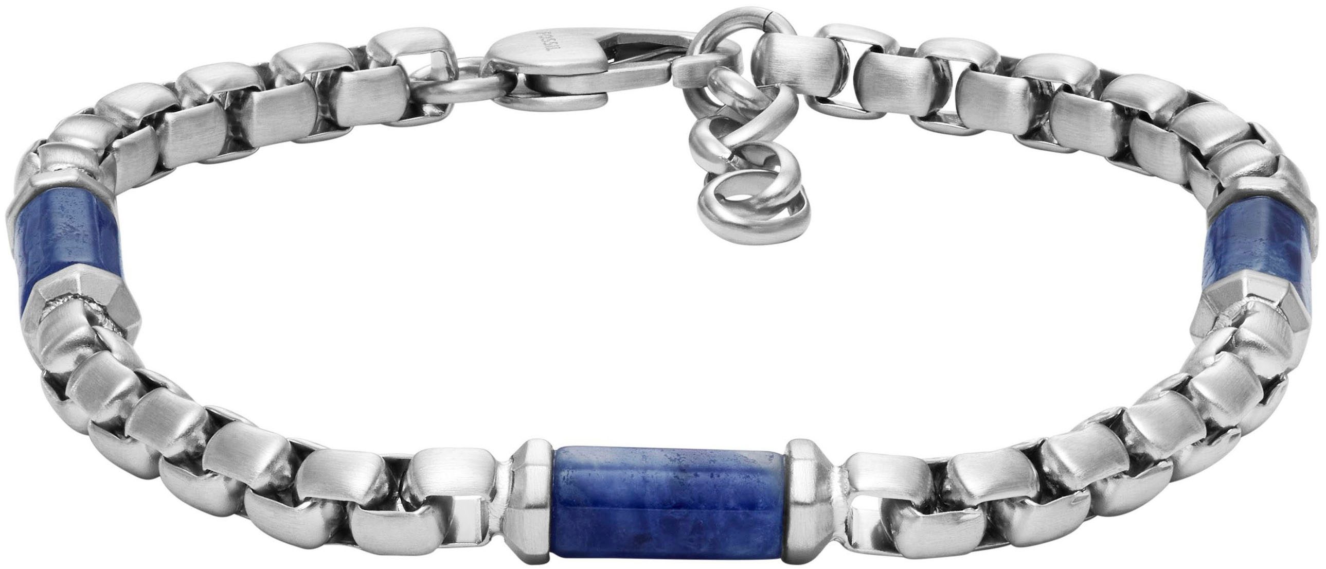 Fossil Armband Schmuck Geschenk Edelstahl Armschmuck ALL STACKED UP, mit Agat oder Sodalith