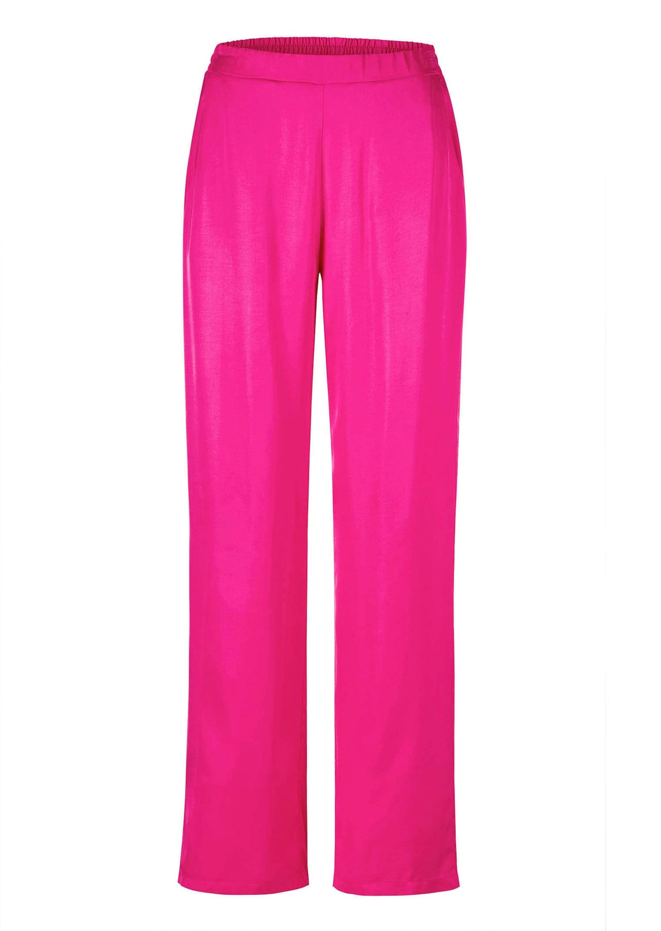 GOLDNER Schlupfhose Satinhose VERA mit weitem Bein Glänzender Viskose-Satin mit Dehnbund, Taschen und weitem Bein