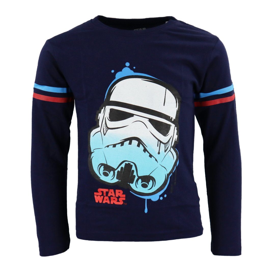 Star Wars Langarmshirt Storm Trooper Kinder Jungen Langarm T-Shirt Gr. 110 bis 140