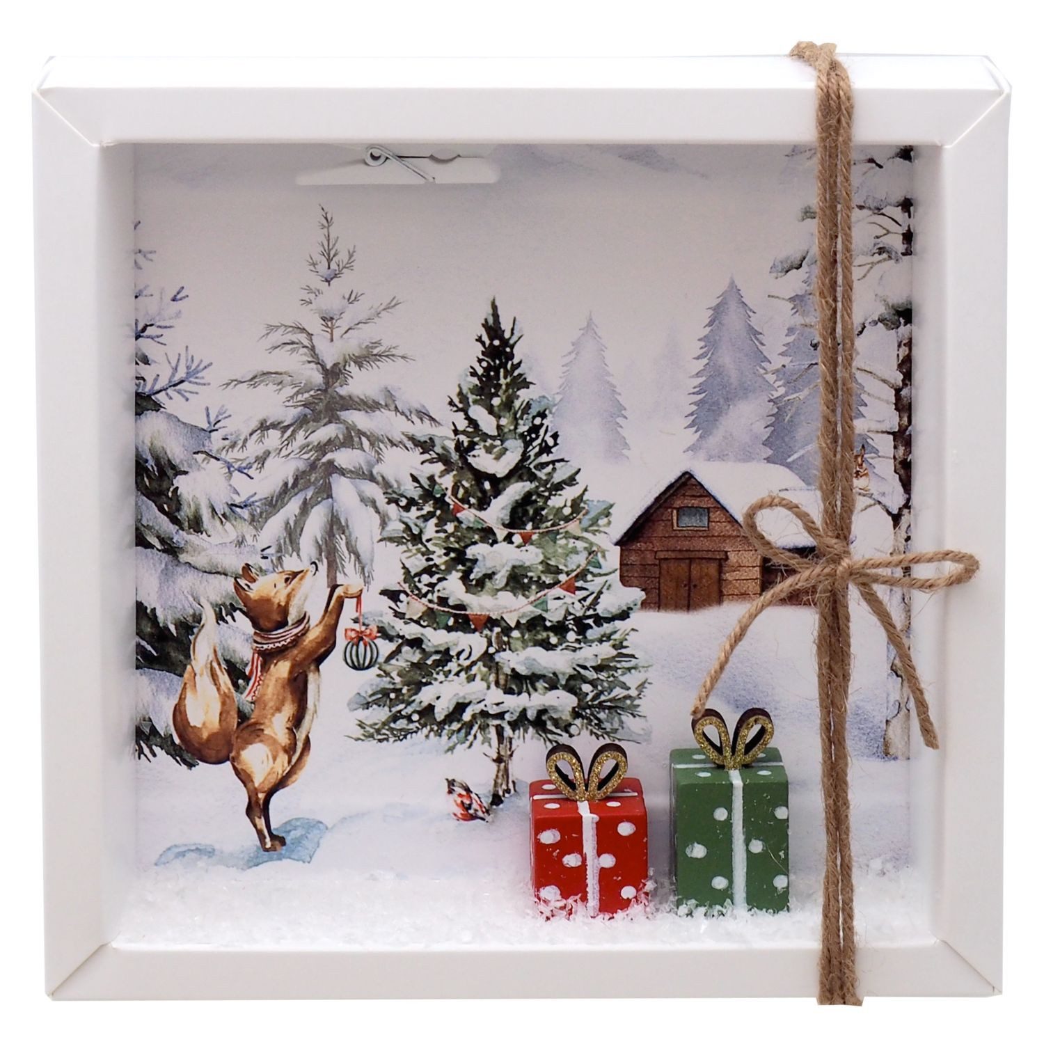 ZauberDeko Geschenkbox Geldgeschenk Verpackung Weihnachten Pakete Wald Fuch günstig online kaufen