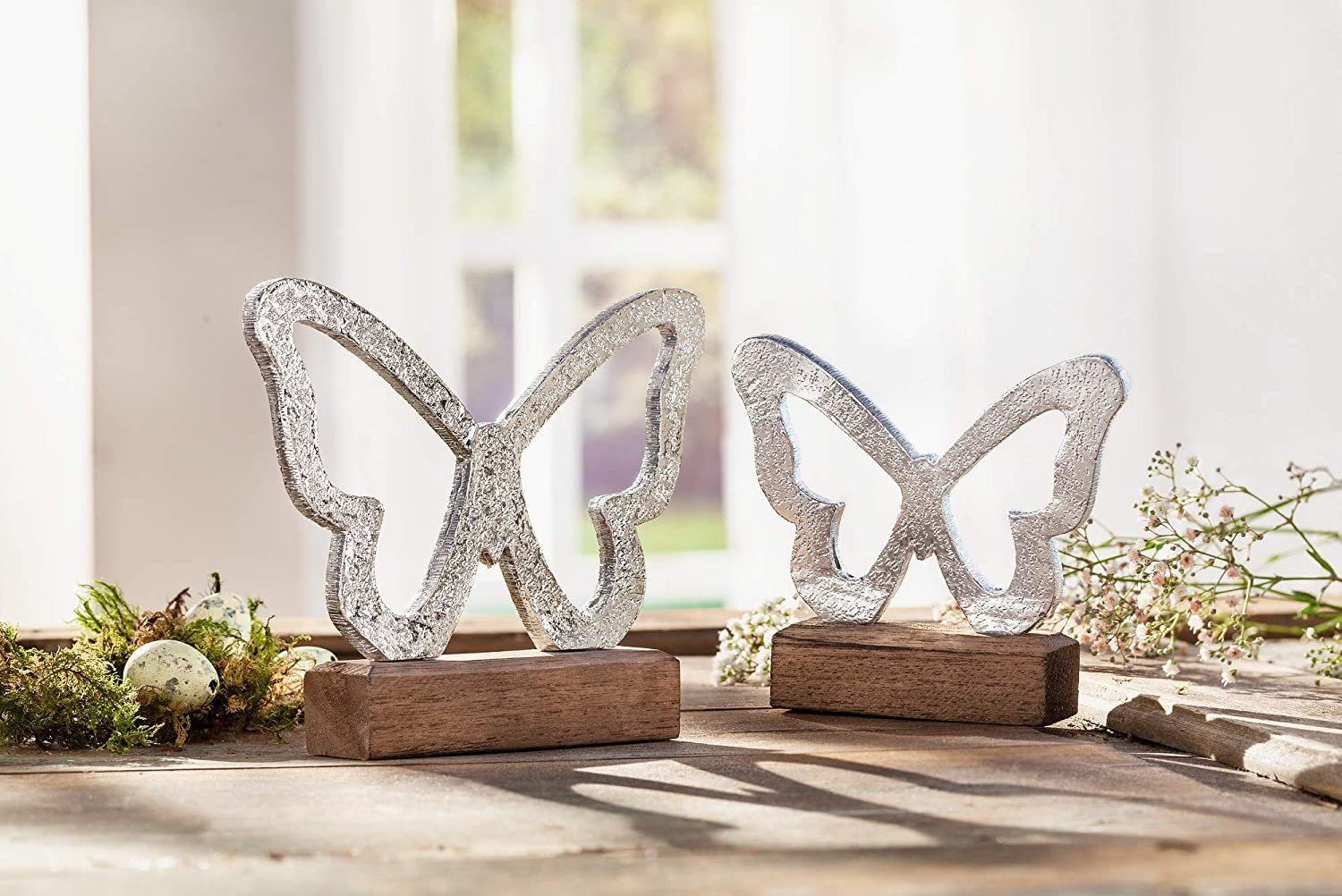 Dekofigur Figur Schmetterling, 2er-Set