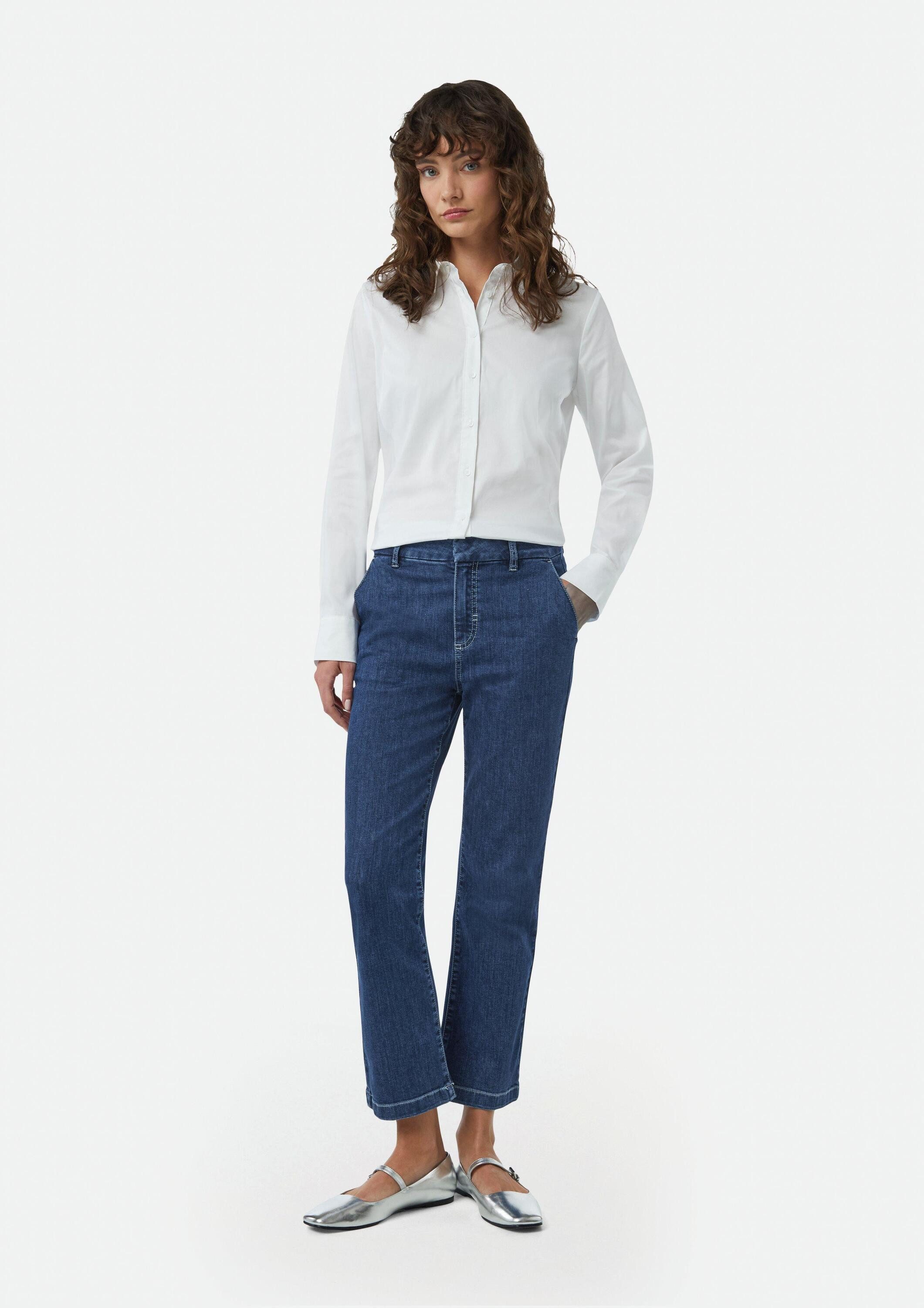 comma Bootcut-Jeans Jeans-Hose Elastische Jeans mit Flared Leg