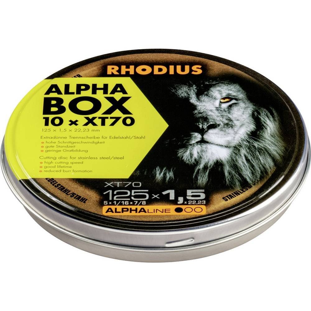 Rhodius Trennscheibe XT70 Box Extradünne Trennscheibe 125 x 1.5 x