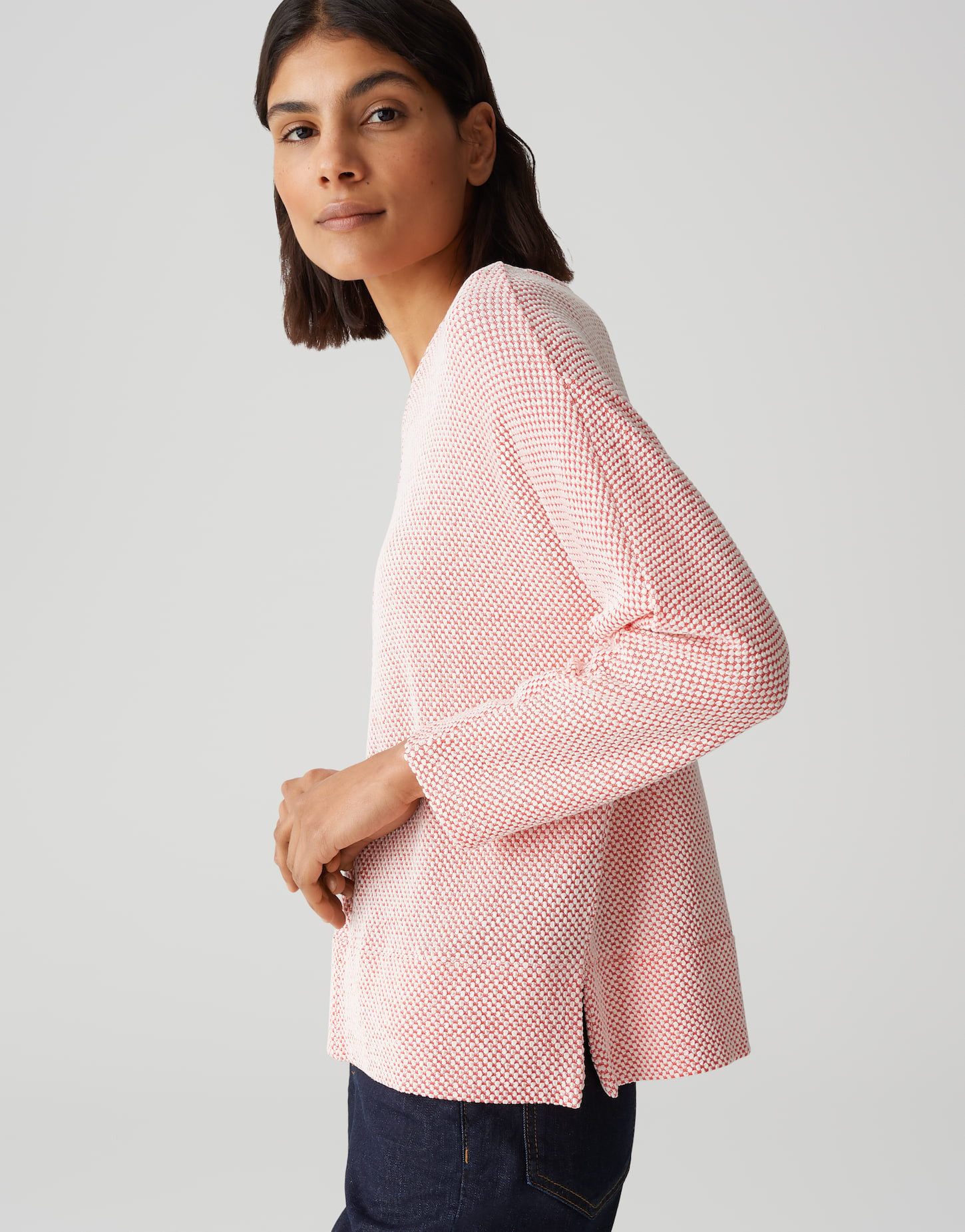 OPUS Langarmshirt Shirt SERERA Batwing Fit aus Viskose Mix