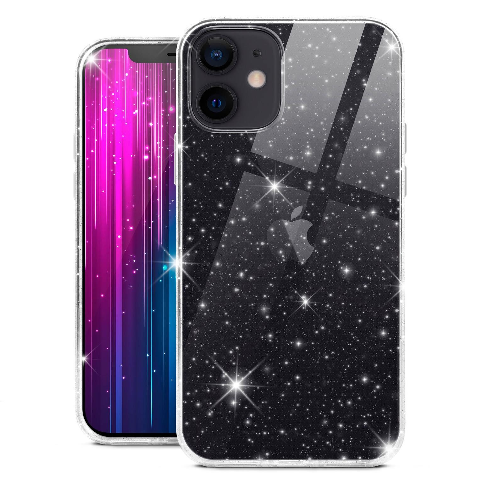 moex Handyhülle für iPhone 12 Hülle Glitzer Dünn Sparky Case Clear 6,1 Zoll, Silikon Schutzhülle Durchsichtig Design Glitzerhülle Cover Ultra Slim