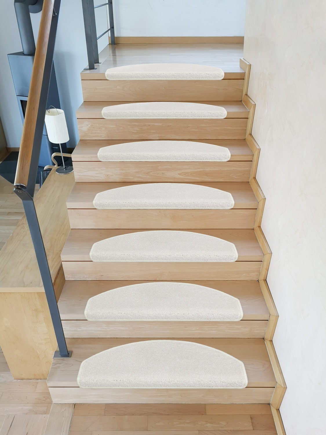 Metzker® Stufenmatte Stufenmatten Pegasus Halbrund SparSet Weiss 15 Stück, günstig online kaufen