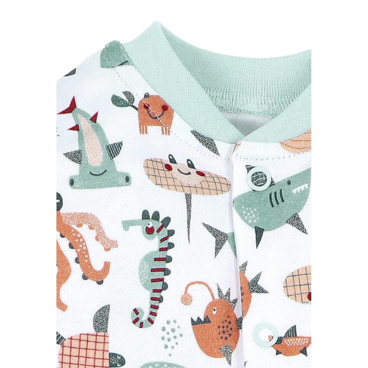 NINI Strampler Meerestiere Unisex Kinder Einteiler, Overall, Babyanzug, Babyoverall, Babyanzug