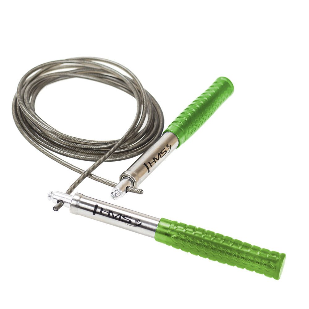 HMS Springseil Sprungseil Speedrope Fitnessseil, verstellbar, Kugellager, rutschfest, Stahlseil