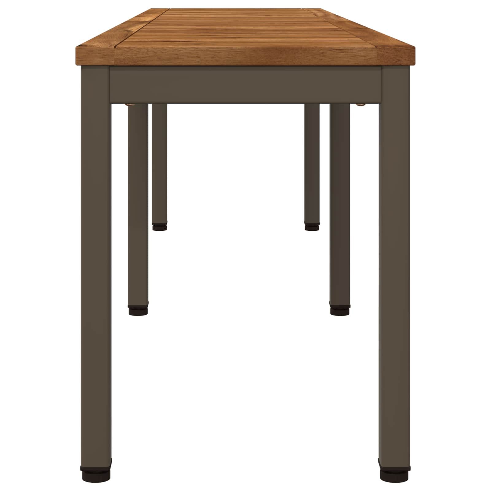 vidaXL Gartenbank Gartenbank 161 x 35 x 45 cm Massivholz Natur und Kaffee (1-St)